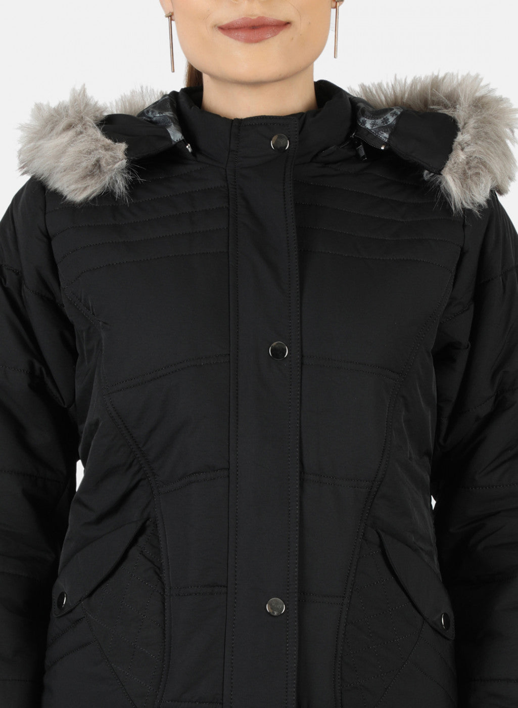Women Black Solid Jacket