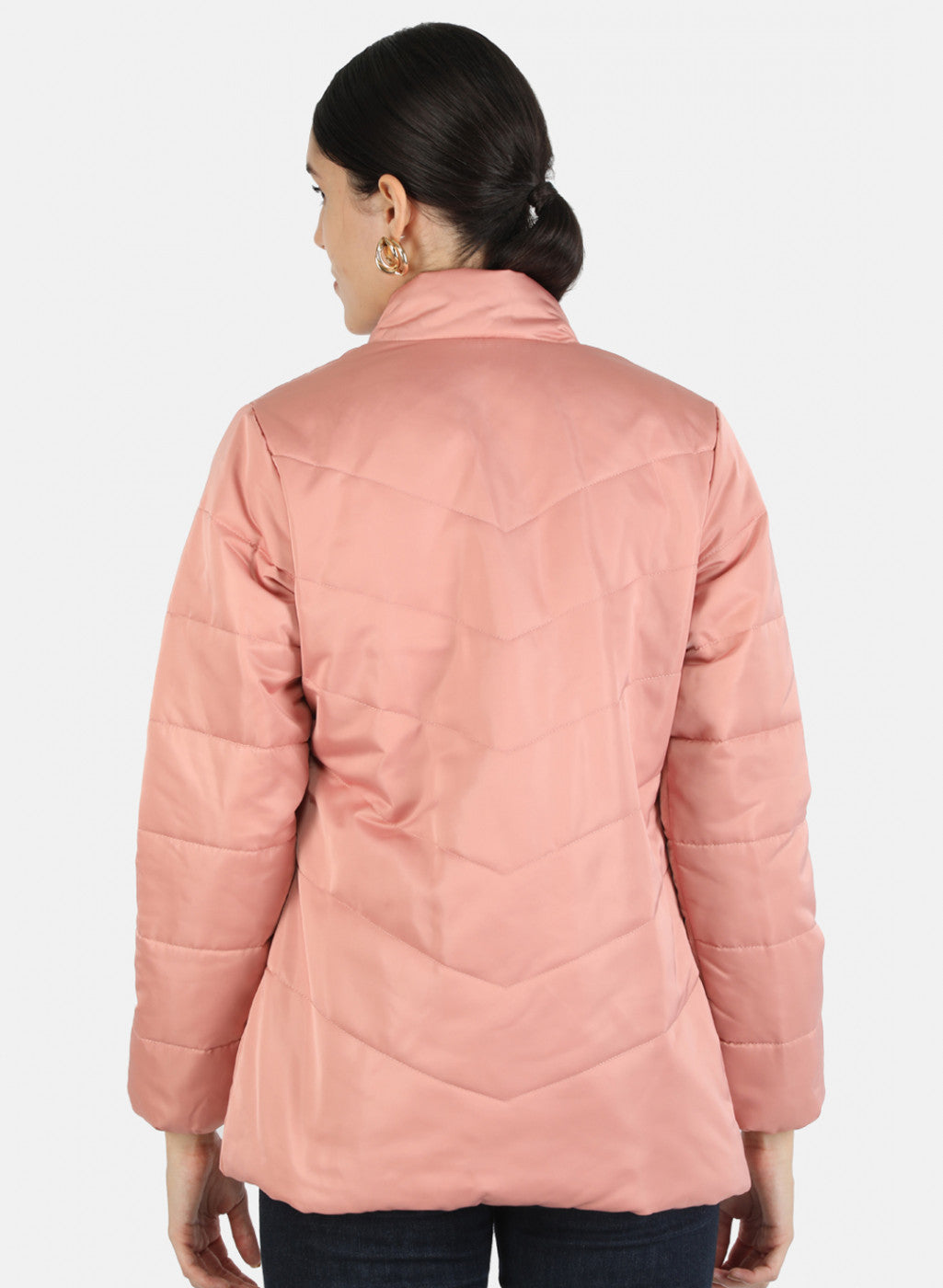 Women Pink Solid Jacket