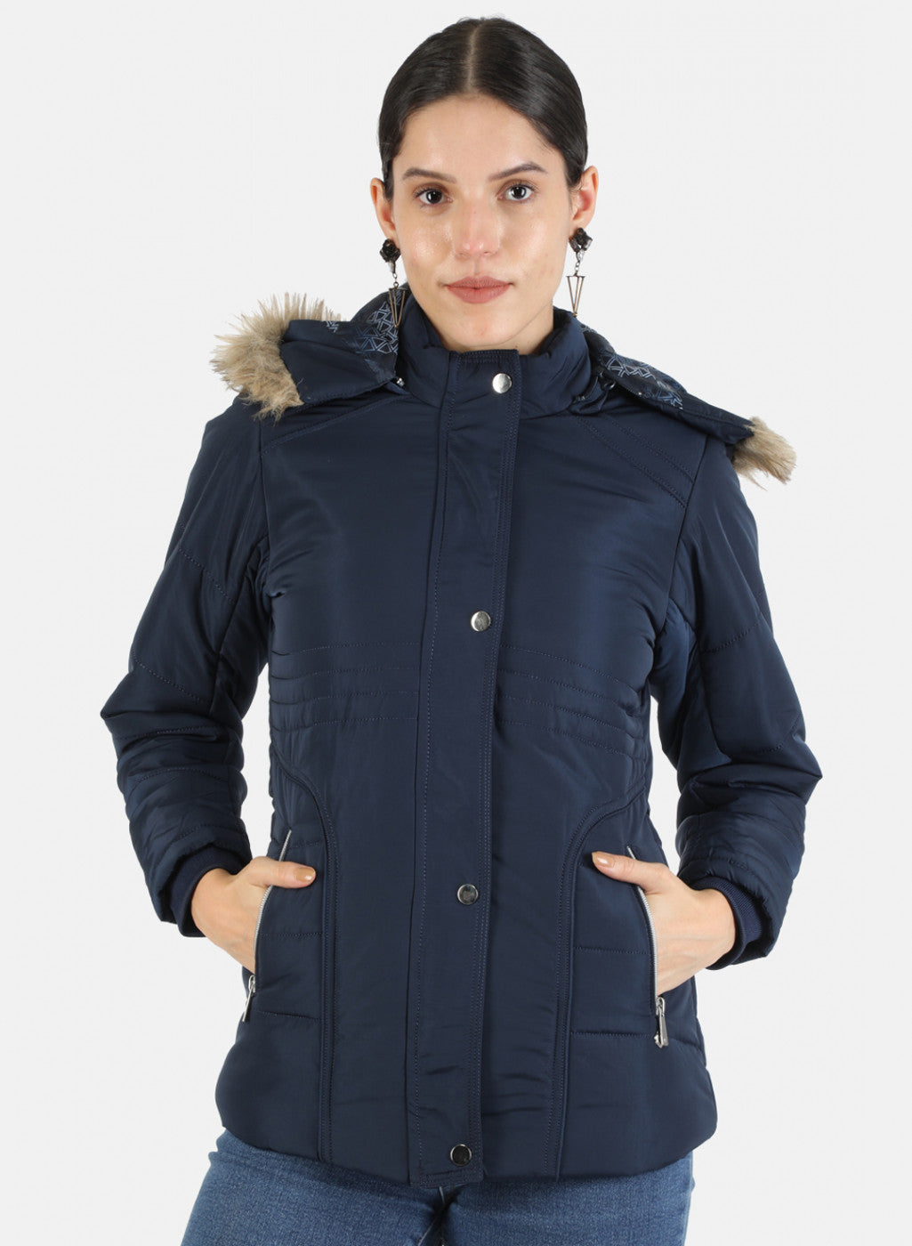 Buy Women Blue Solid Jacket Online in India - Monte Carlo