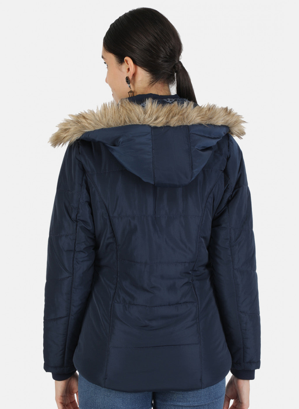 Women Blue Solid Jacket