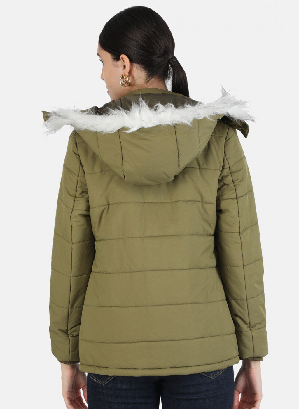 Women Green Solid Jacket