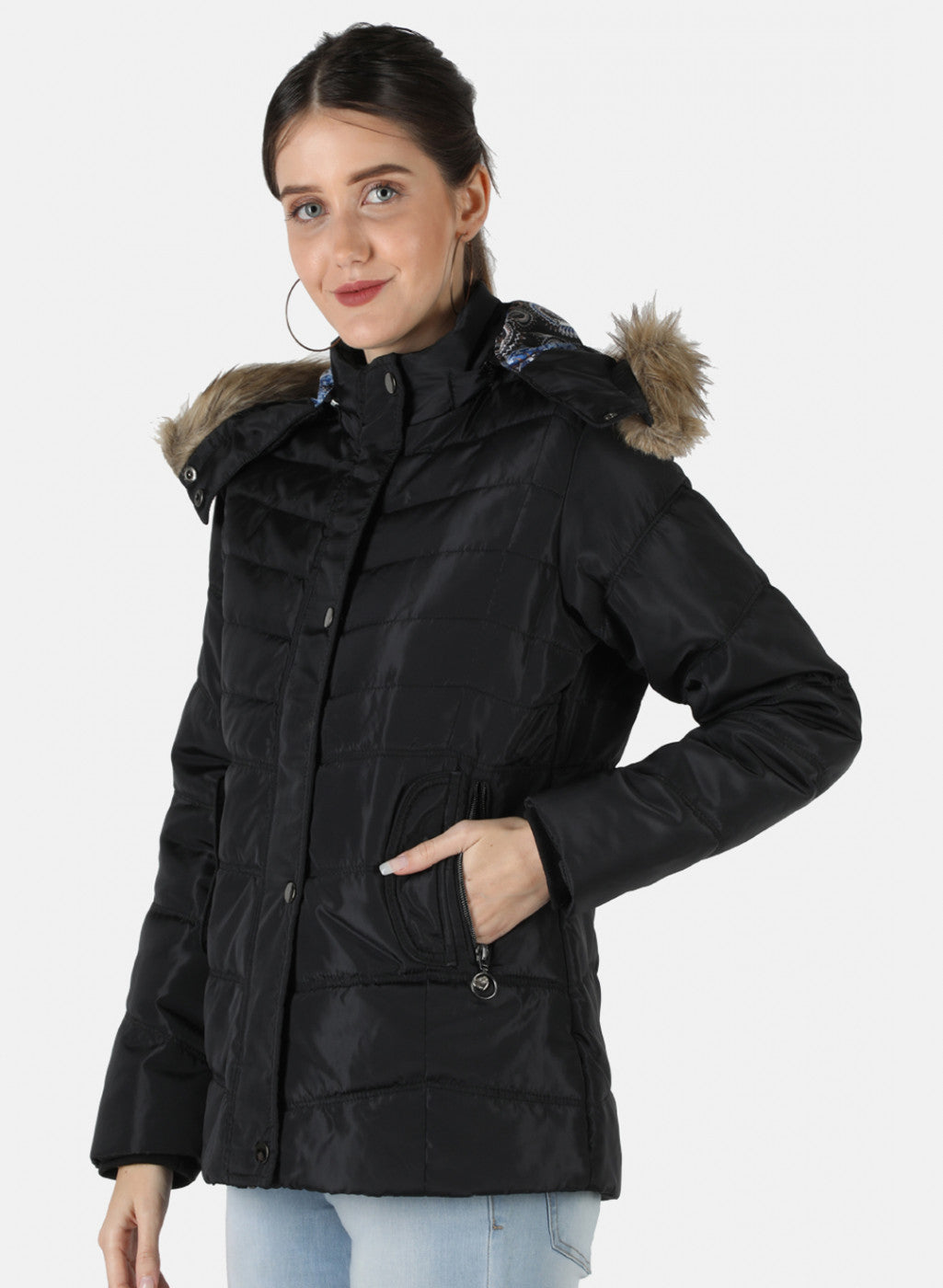 Women Black Solid Jacket