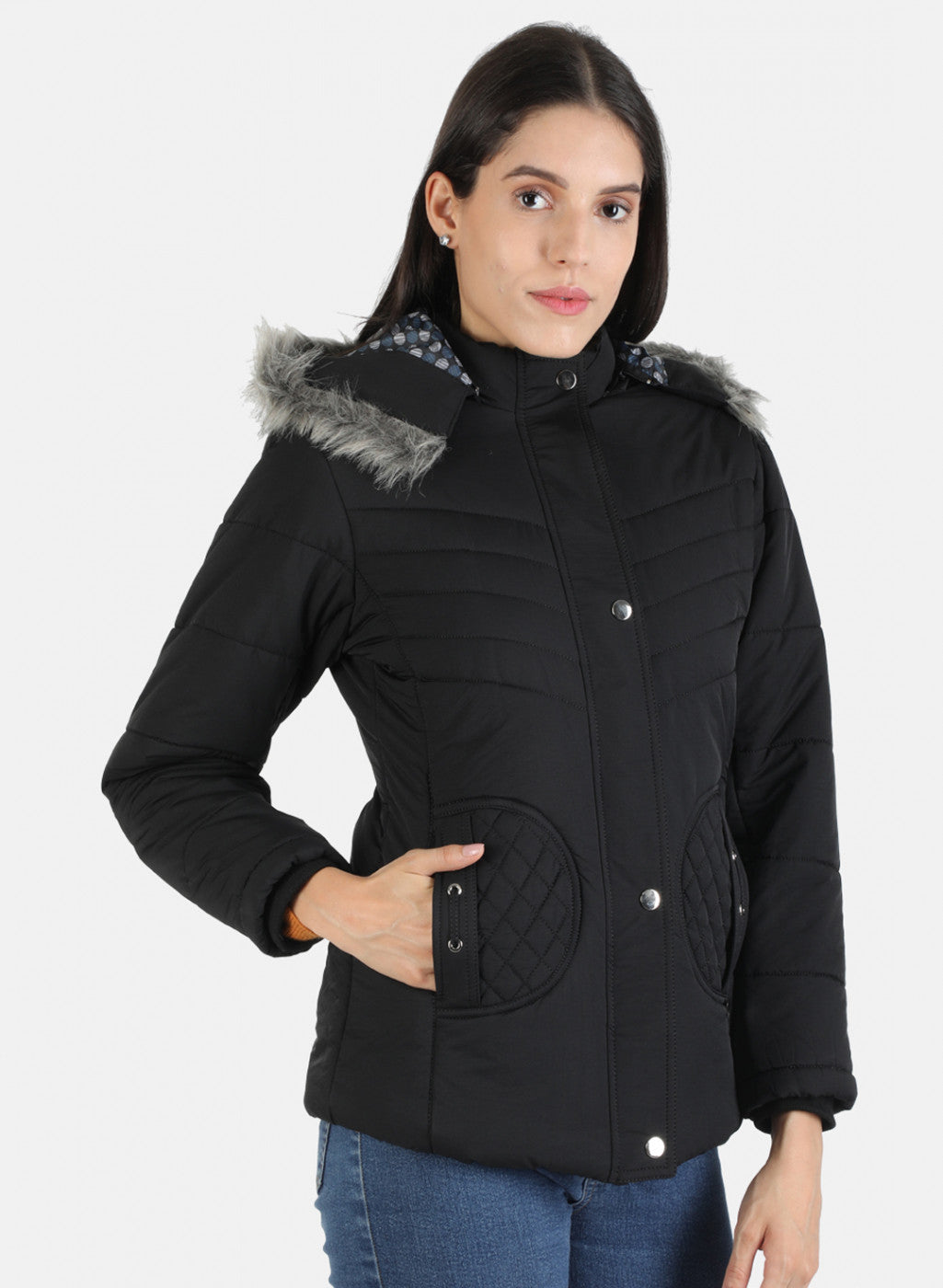Women Black Solid Jacket