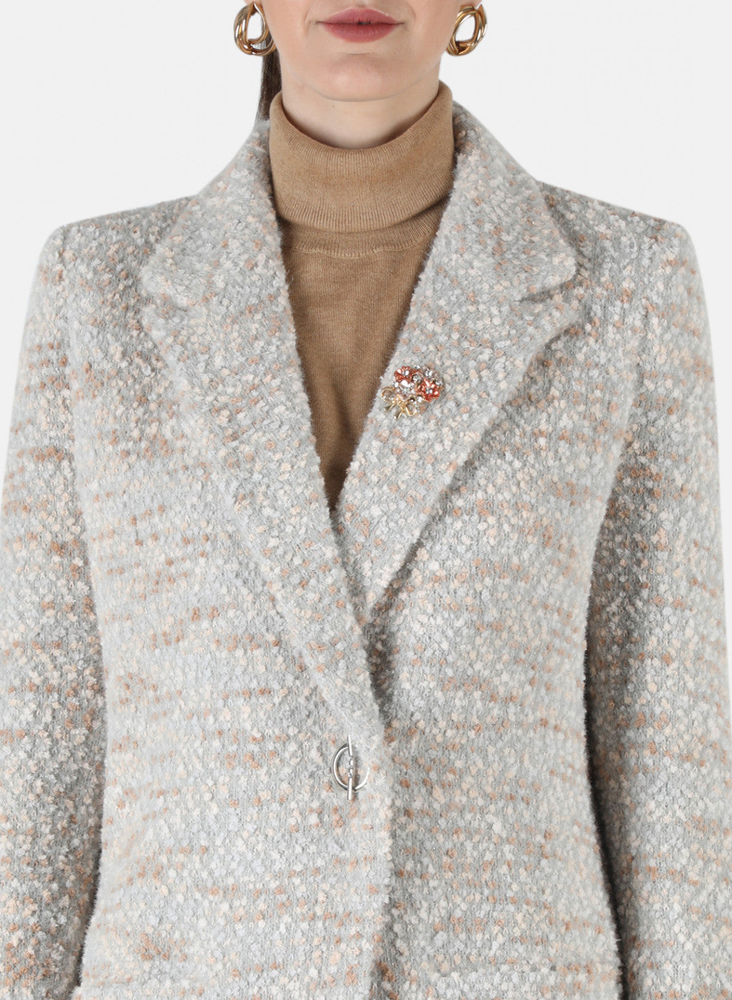 Women Multicolor Jaquard Coat