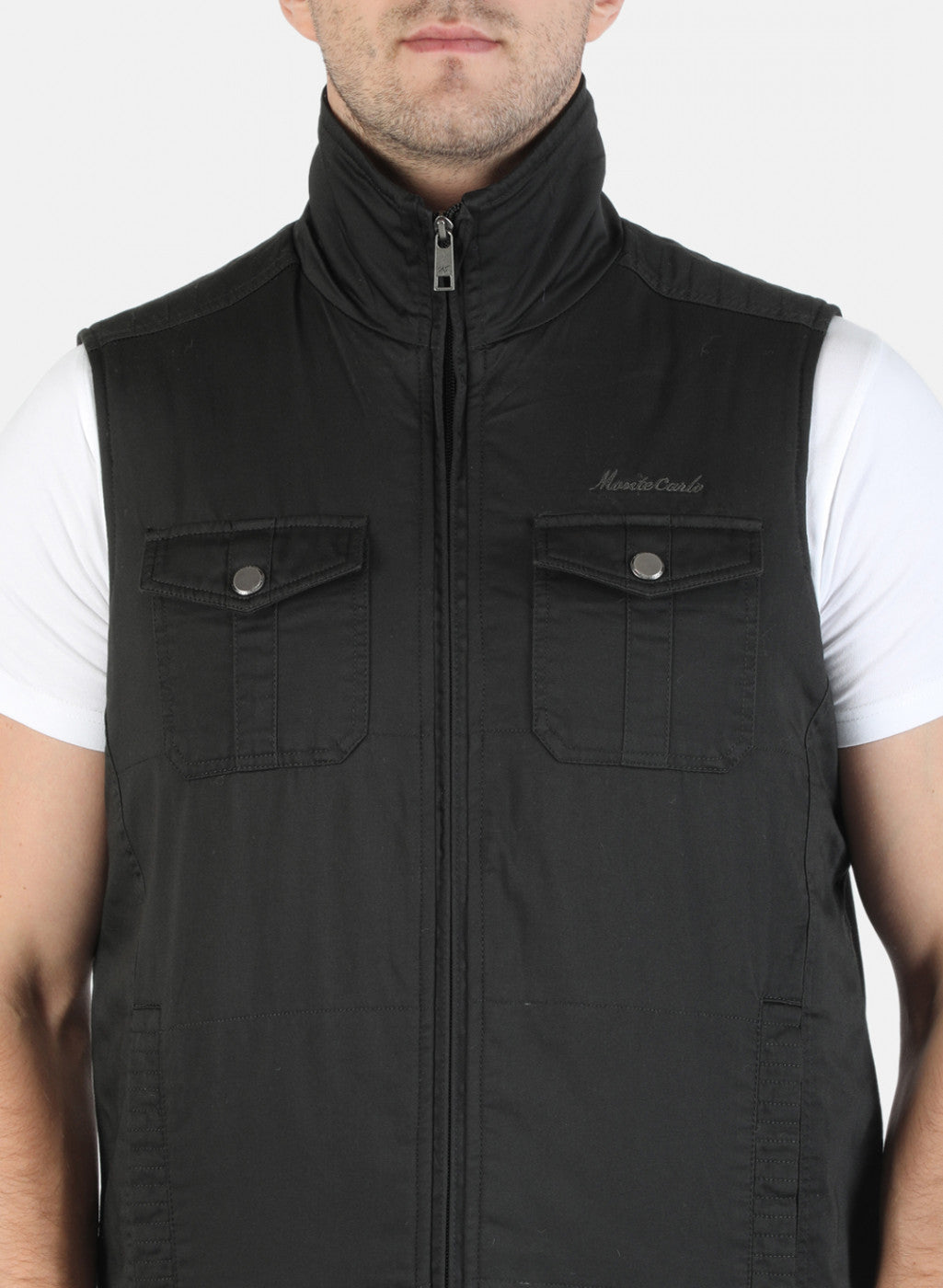 Men Black Solid Jacket