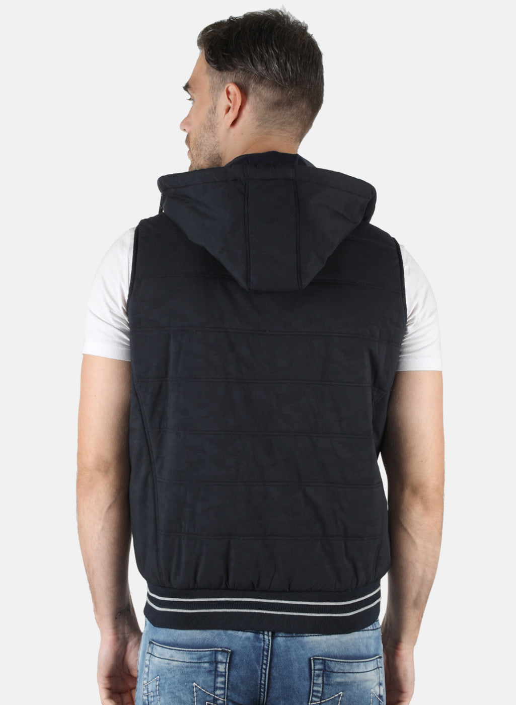 Men Black Printed Jacket
