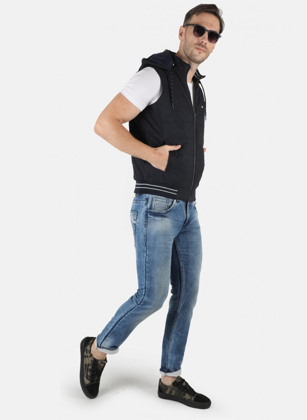 Men Black Printed Jacket