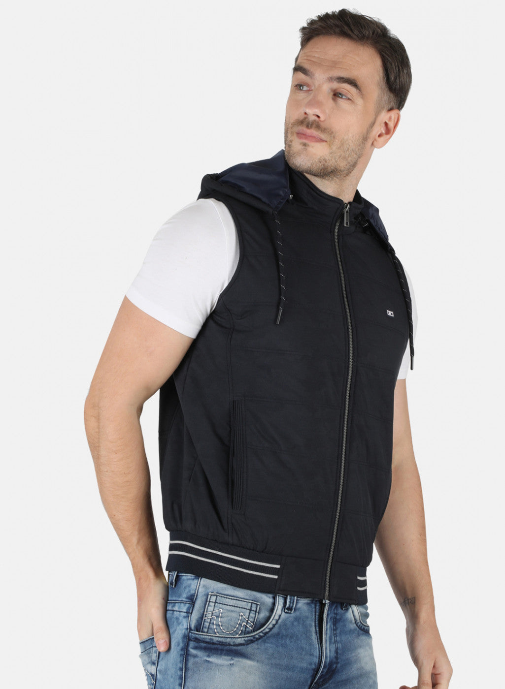 Men Black Printed Jacket