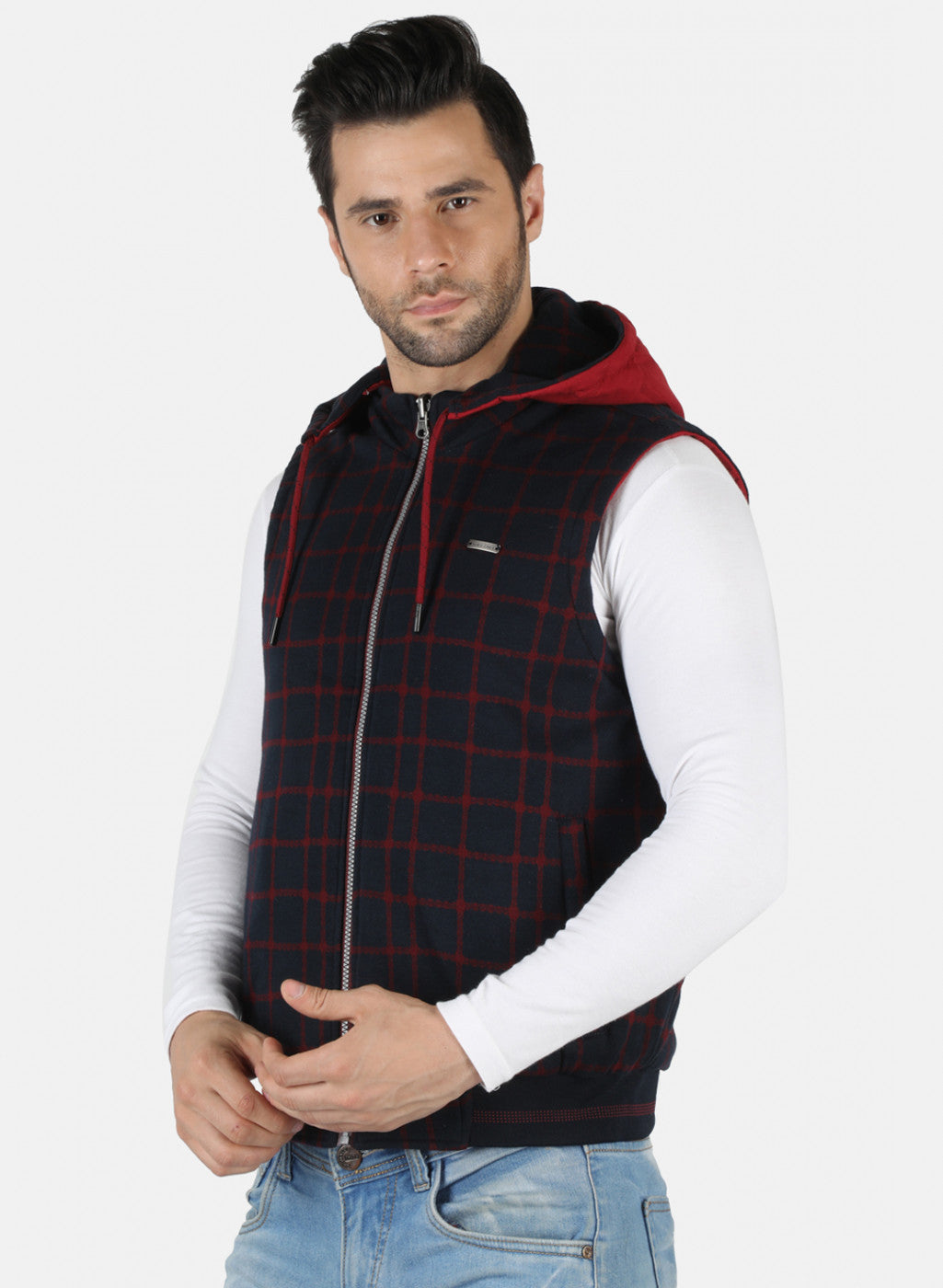 Men Red Solid Jacket