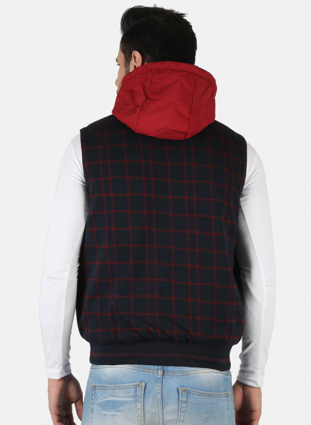 Men Red Solid Jacket