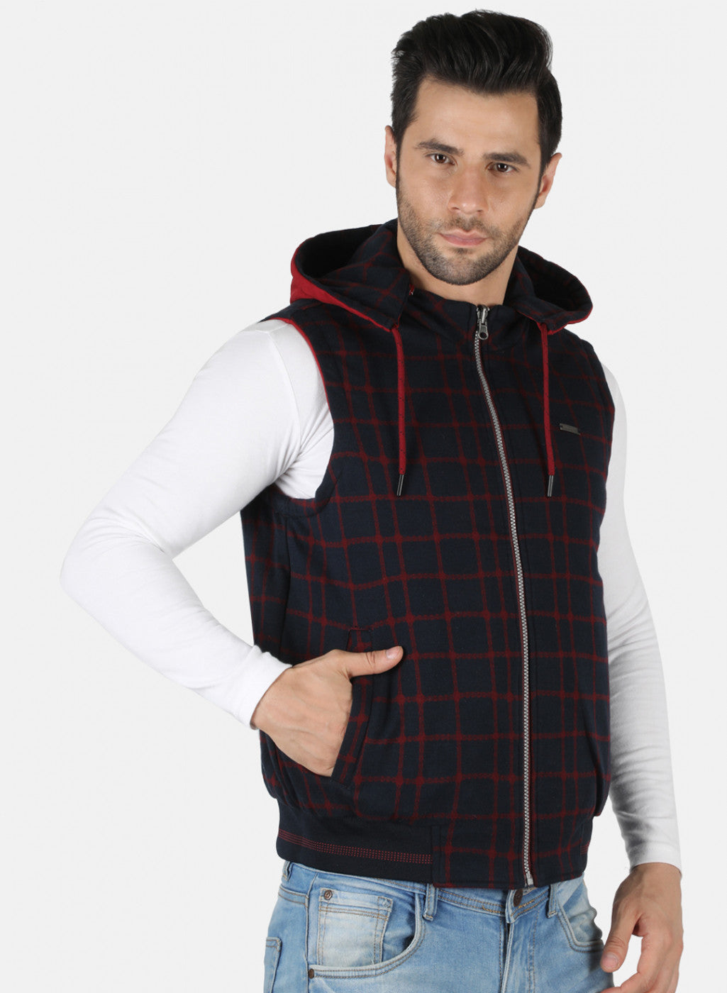 Men Red Solid Jacket