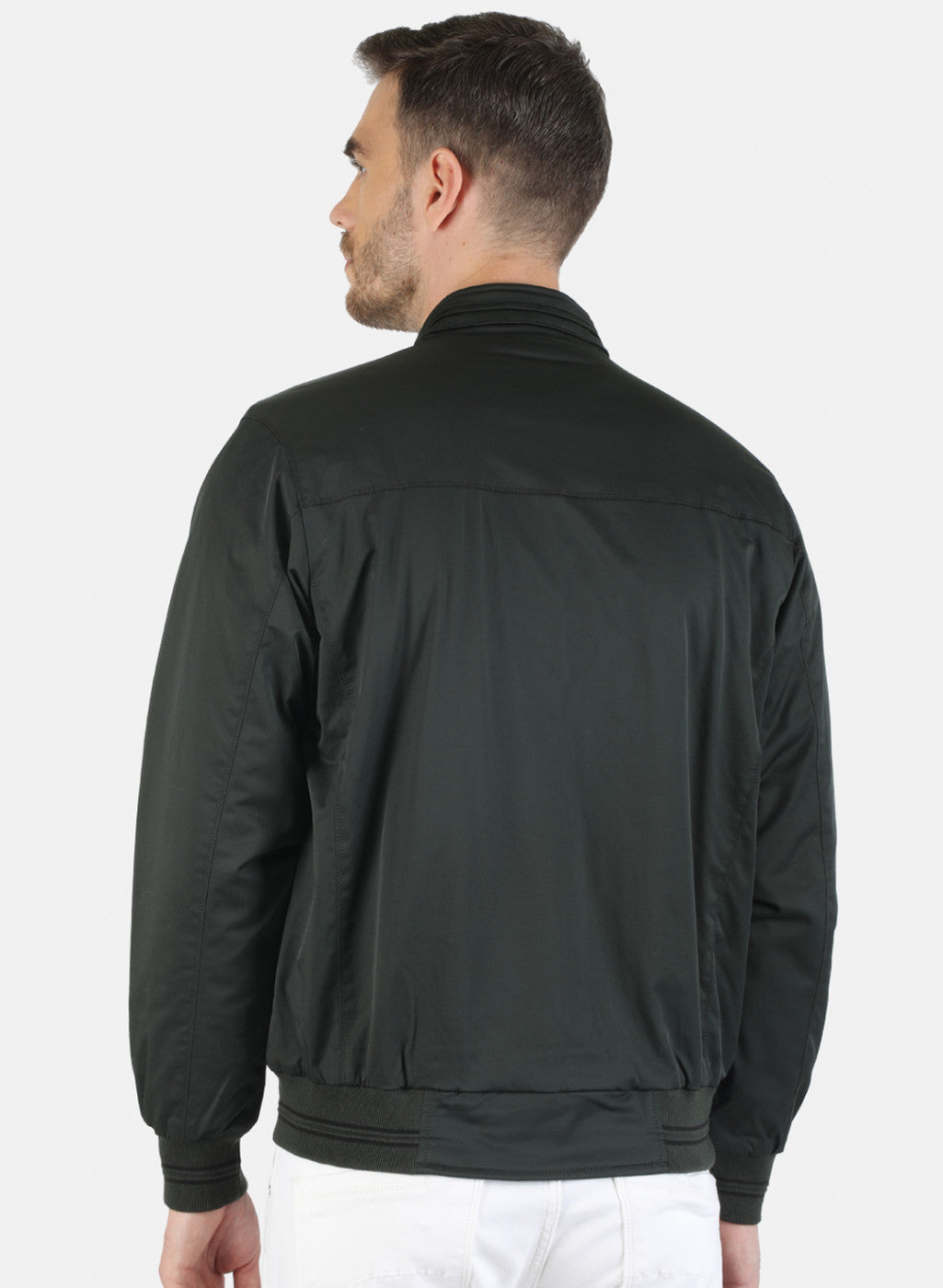 Men Black Solid Jacket