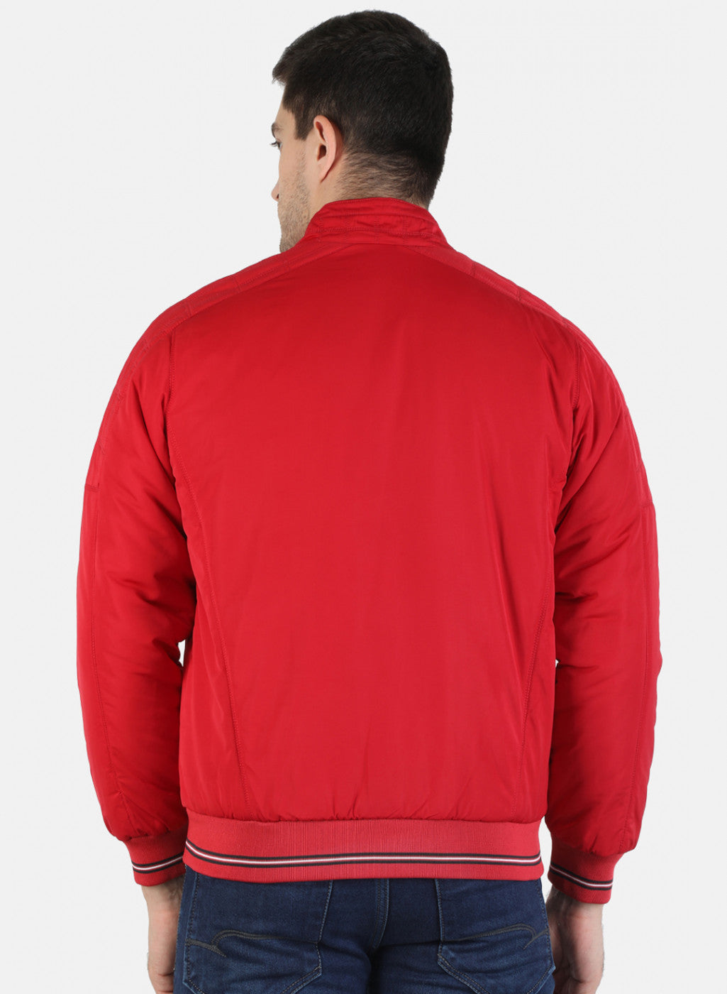 Men Red Solid Jacket