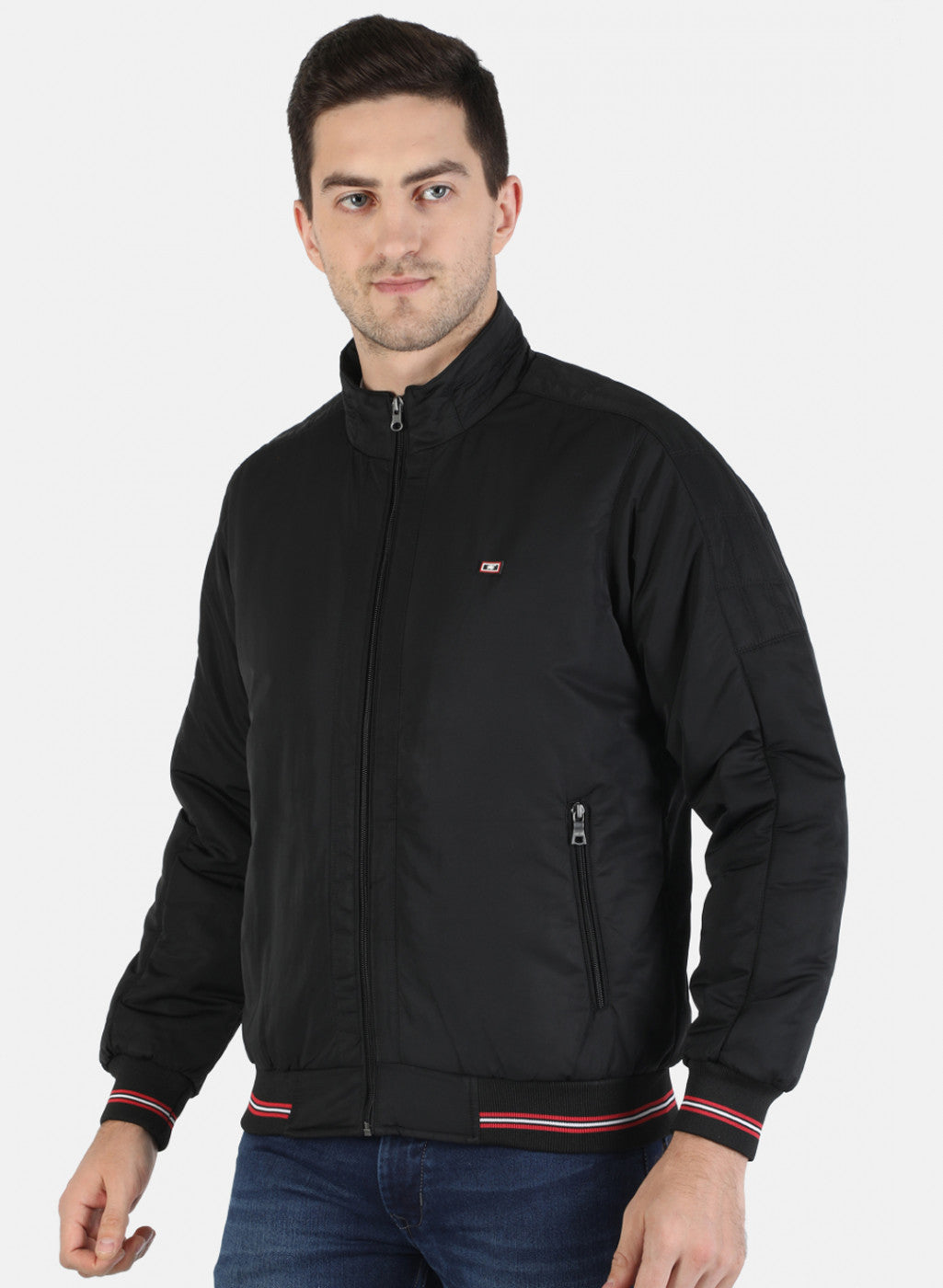 Men Black Solid Jacket