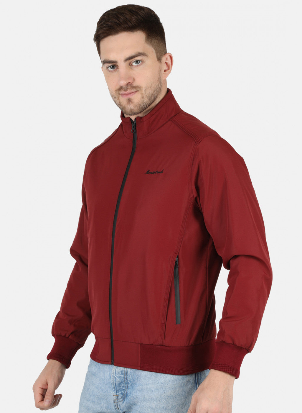 Men Red Solid Jacket