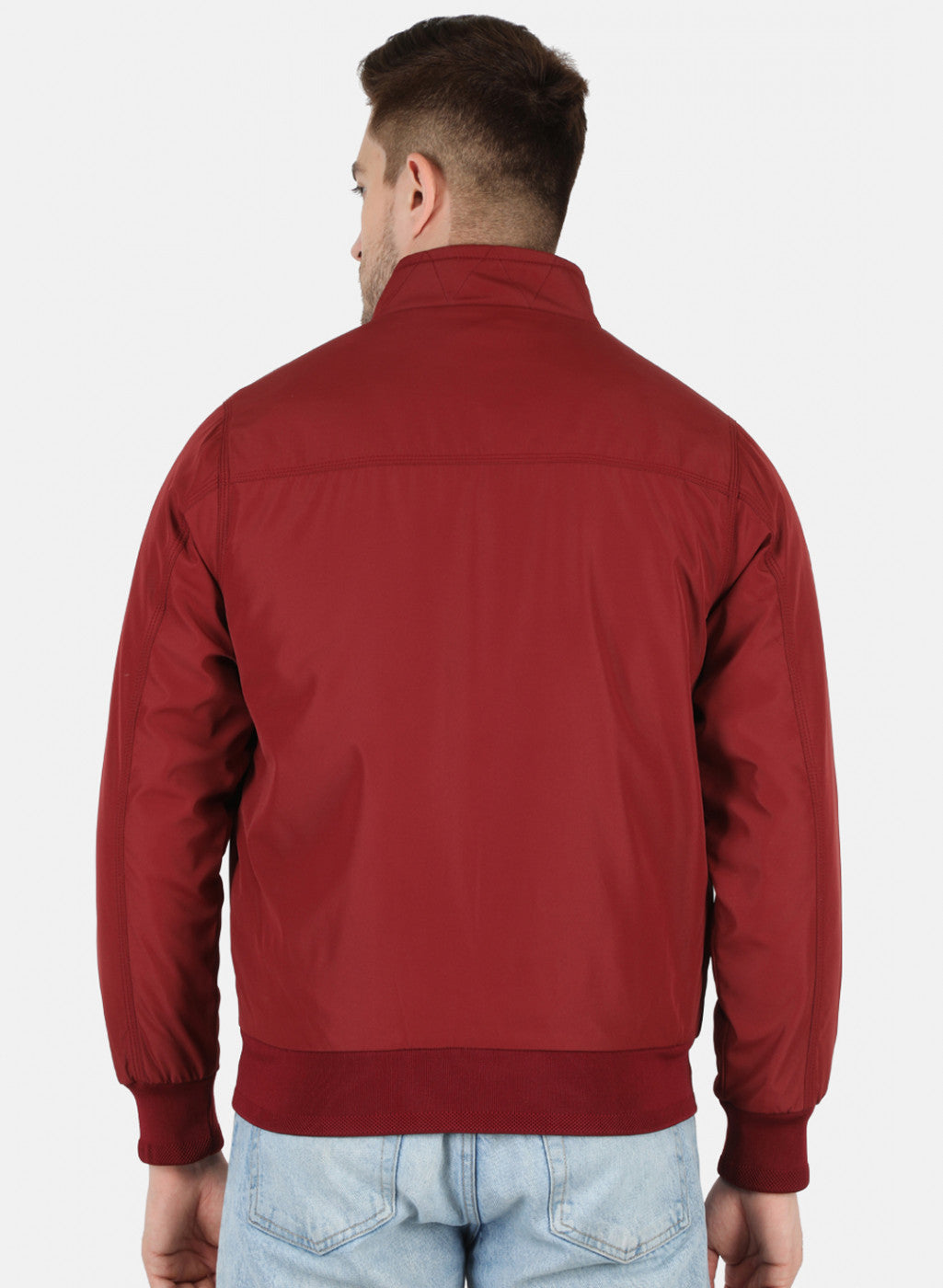 Men Red Solid Jacket