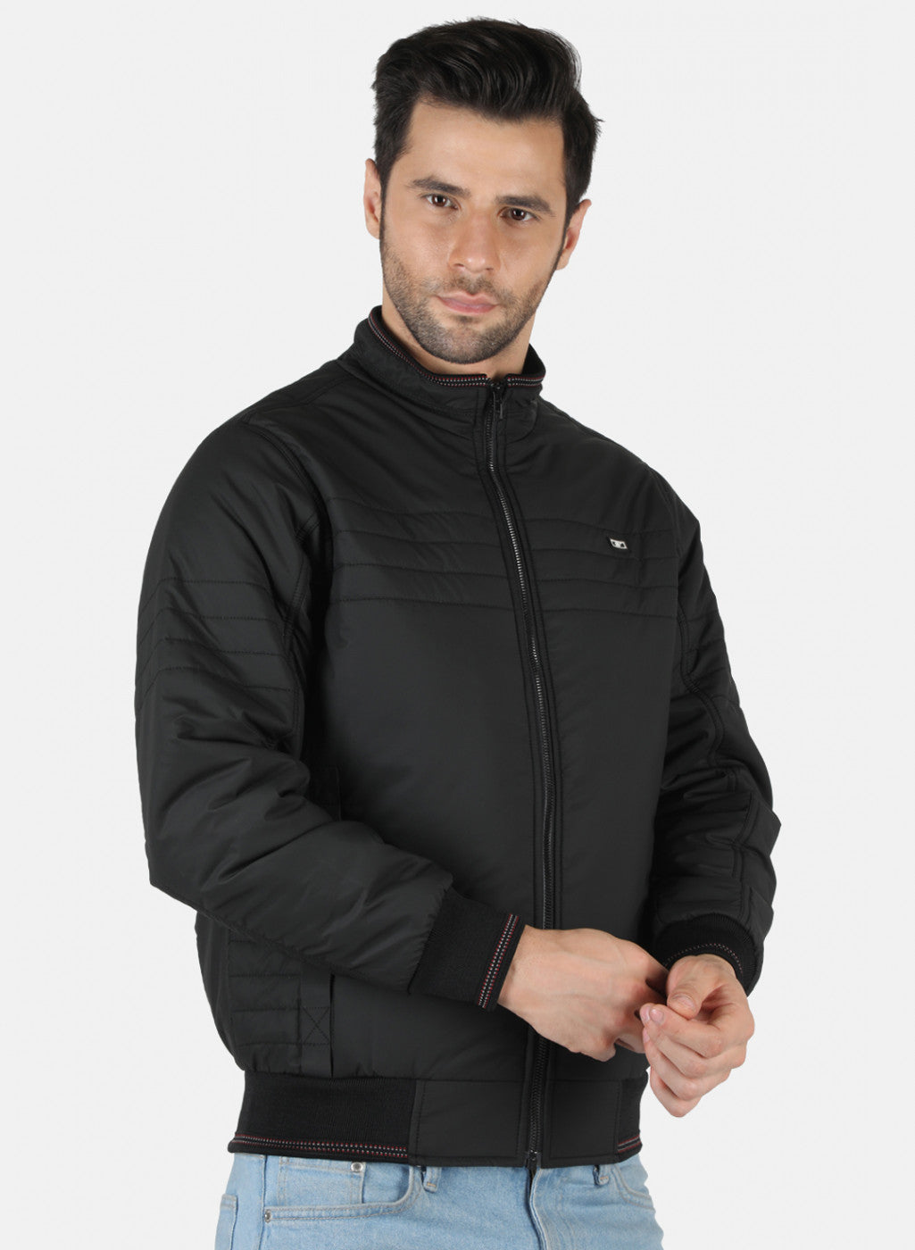 Men Black Solid Jacket