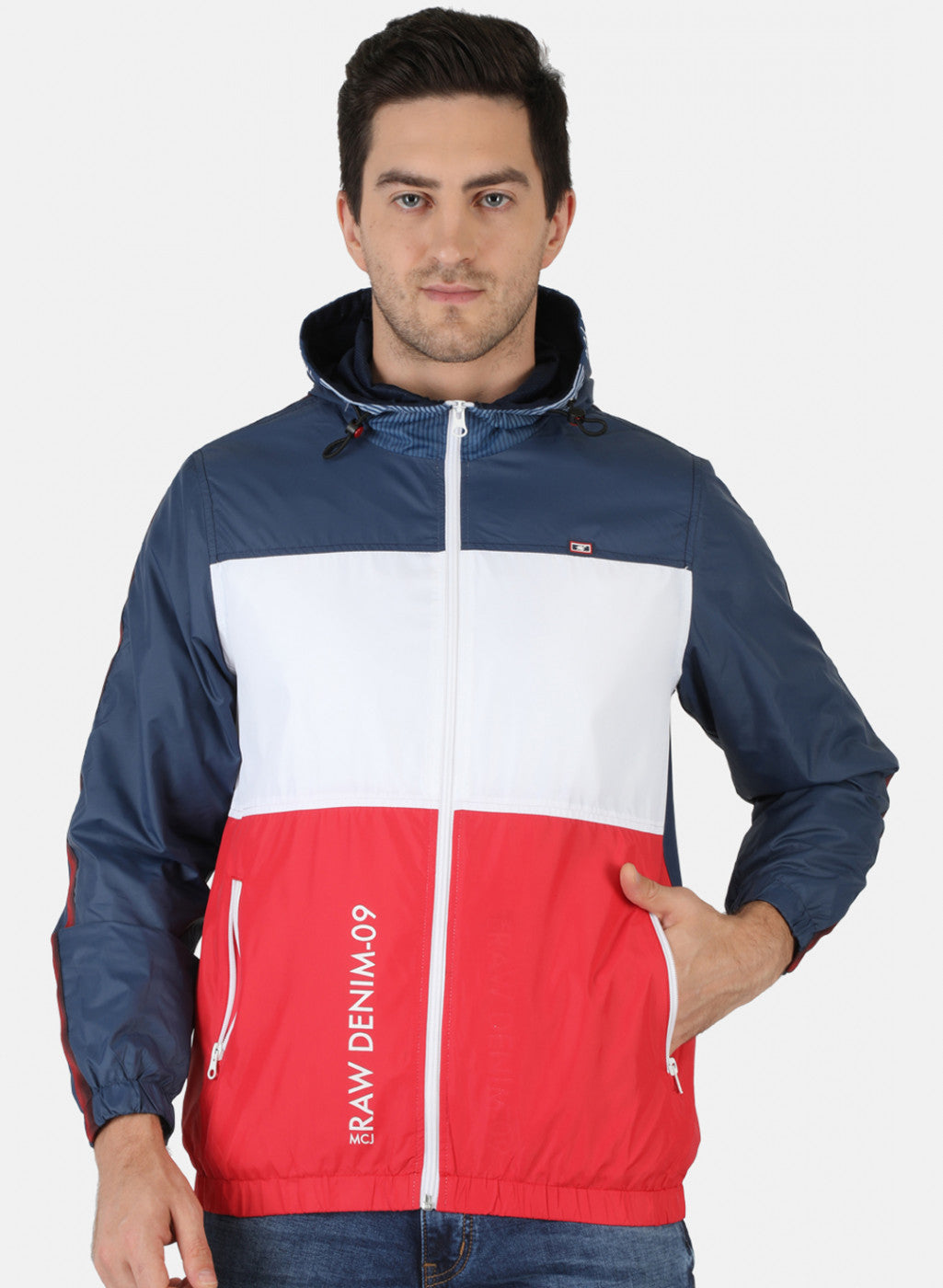 Men NAvy Blue Solid Jacket