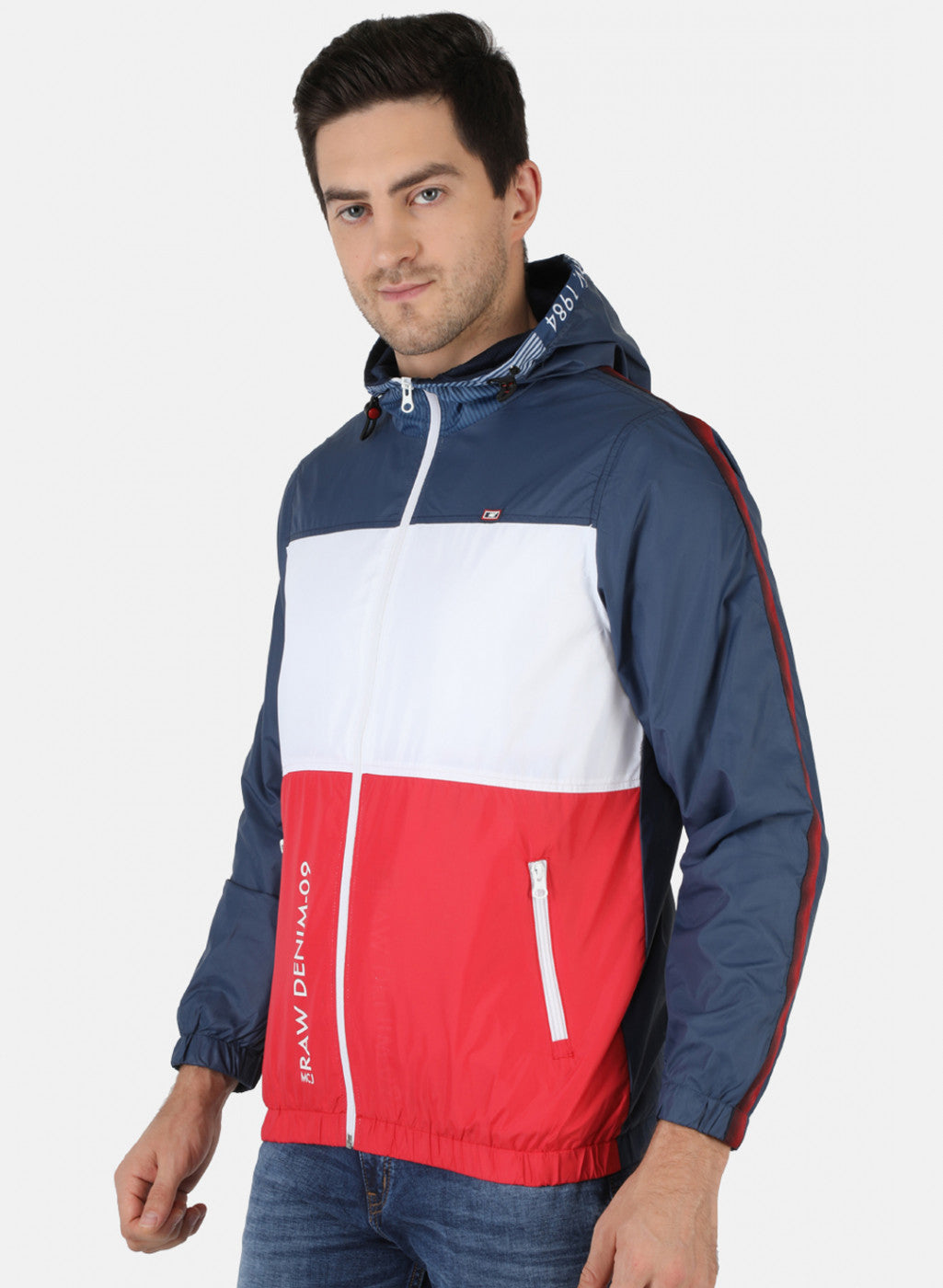 Men NAvy Blue Solid Jacket