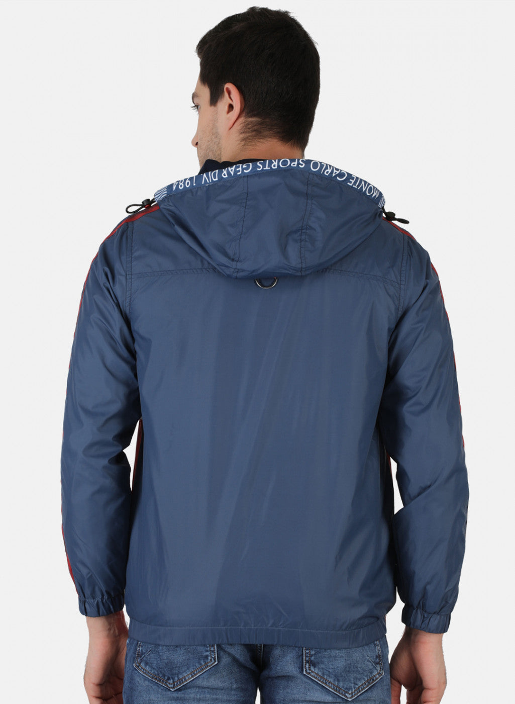 Men NAvy Blue Solid Jacket