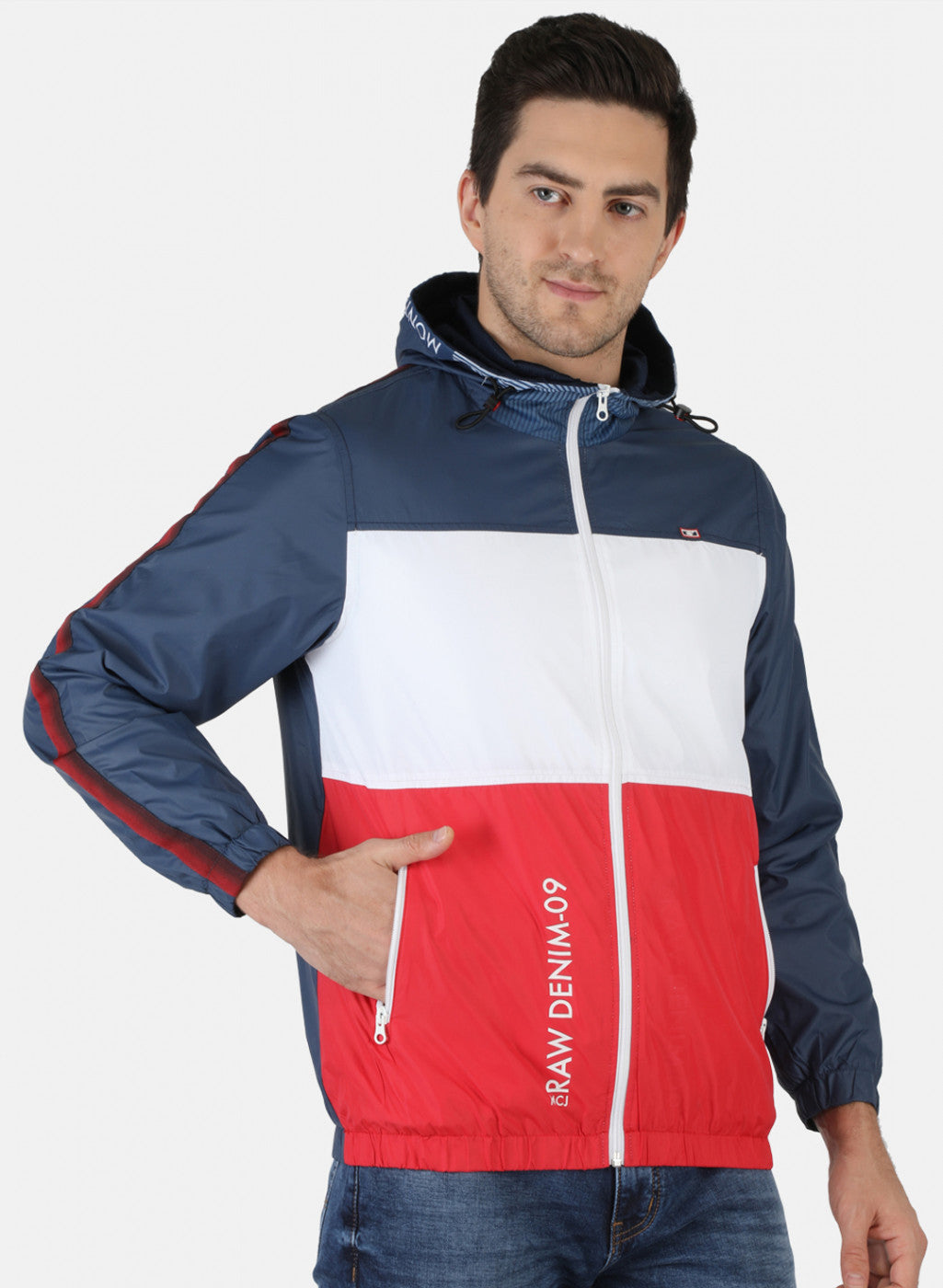 Men NAvy Blue Solid Jacket