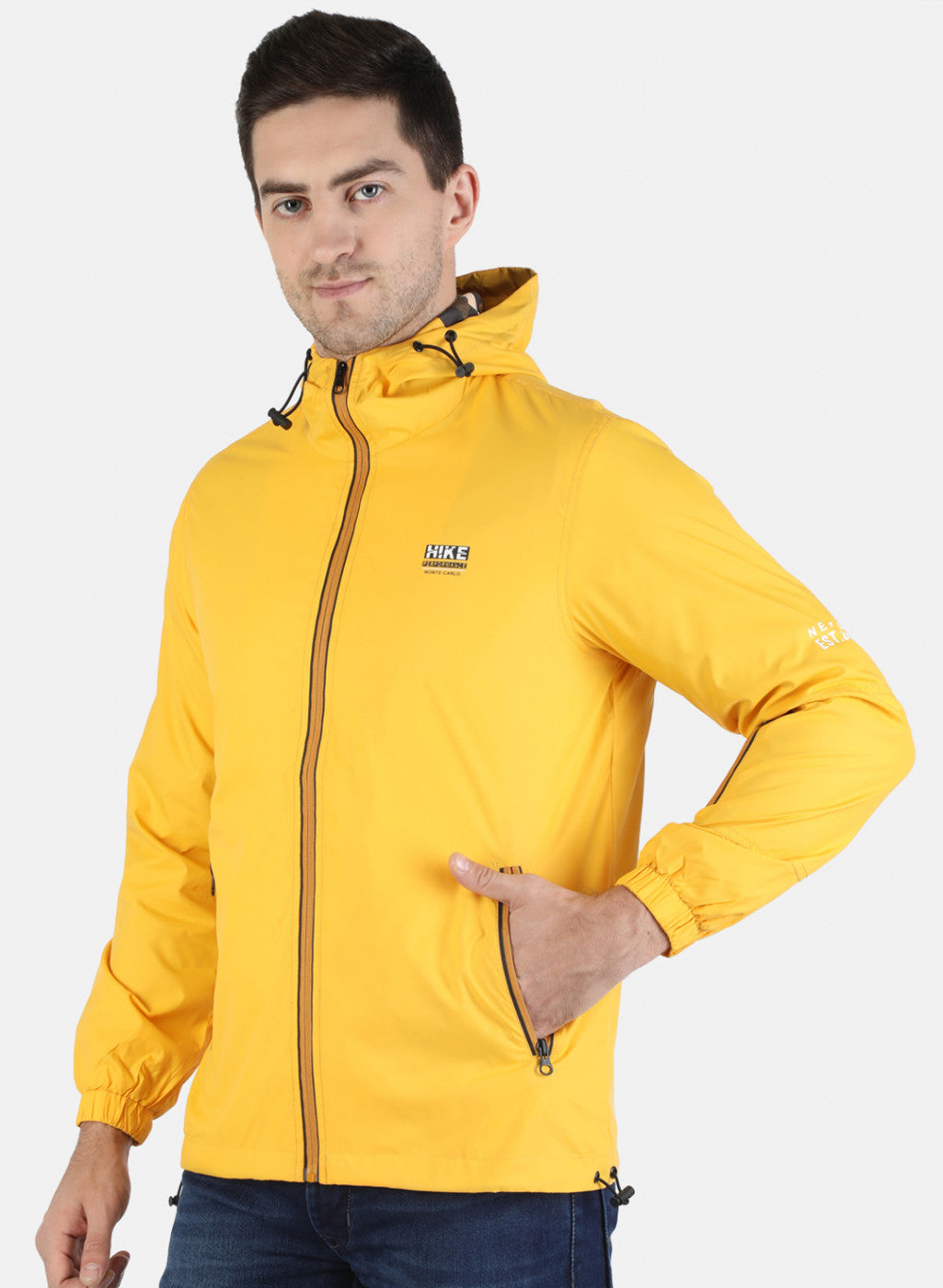 Men Yellow Solid Jacket