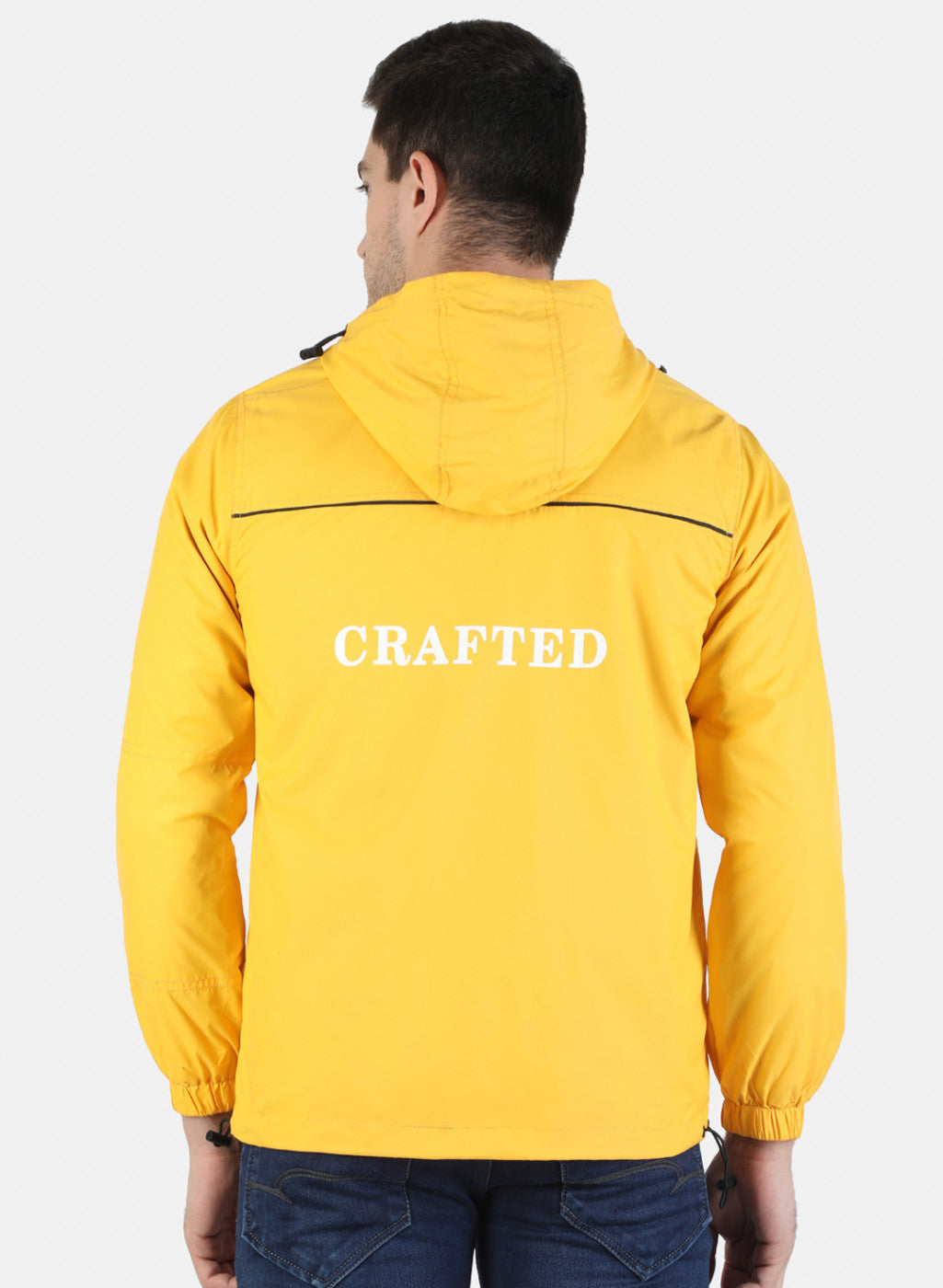 Men Yellow Solid Jacket