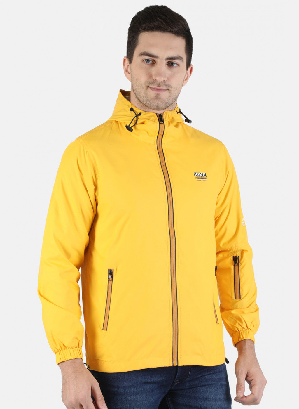 Men Yellow Solid Jacket