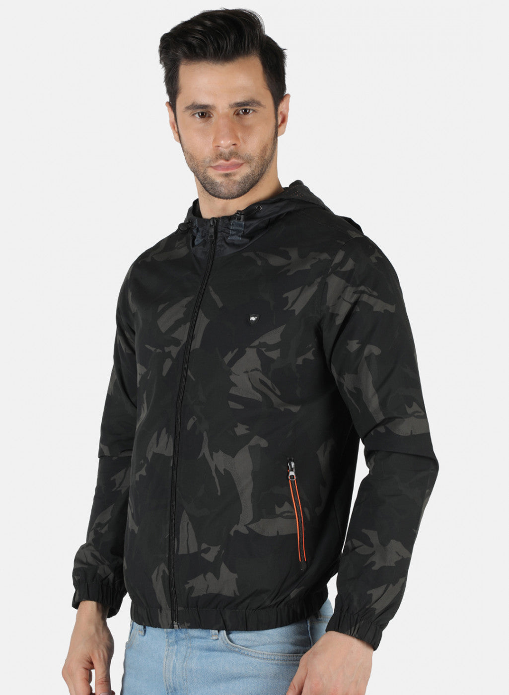Men Black Printed Jacket