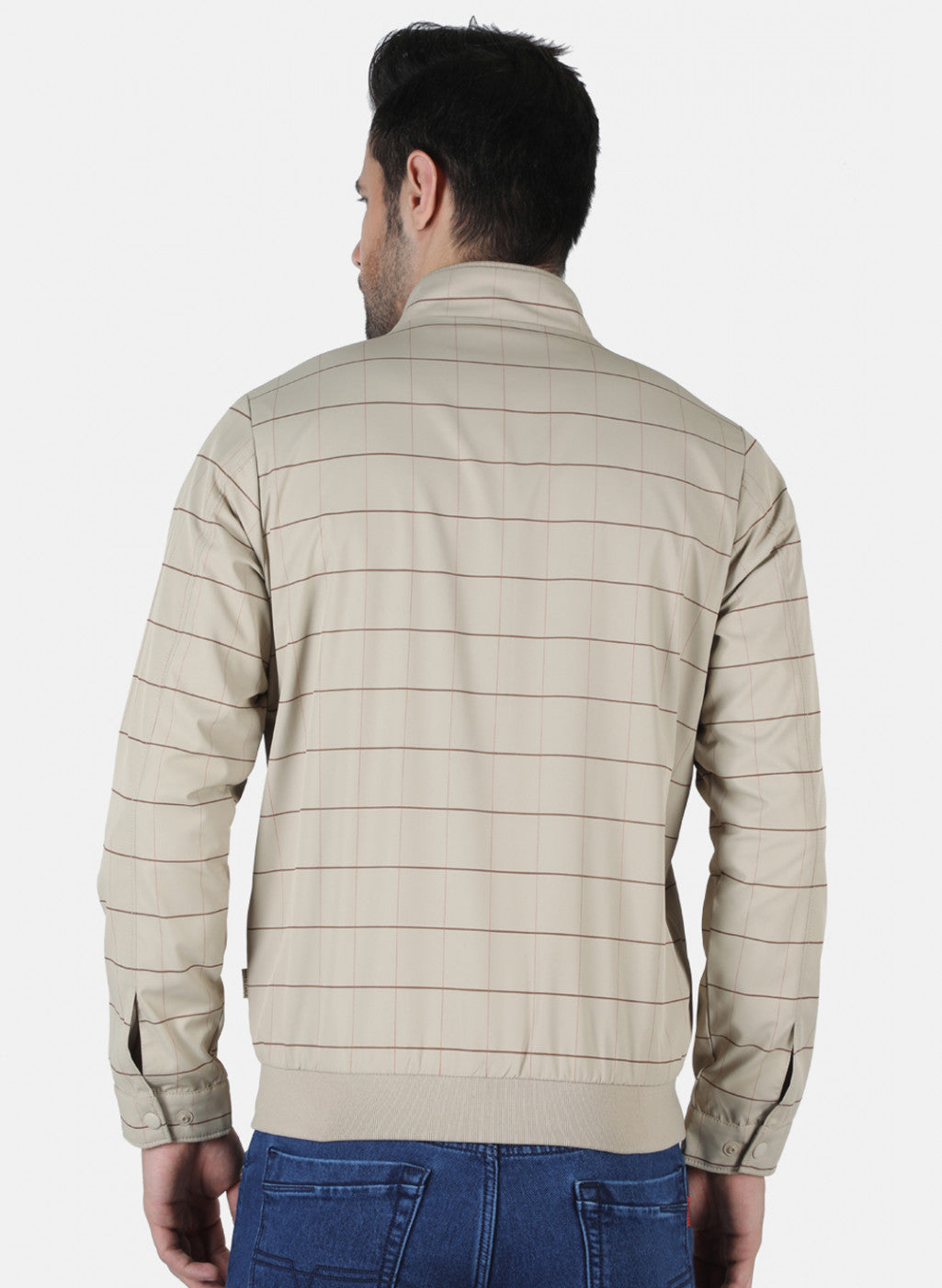Men Beige Printed Jacket