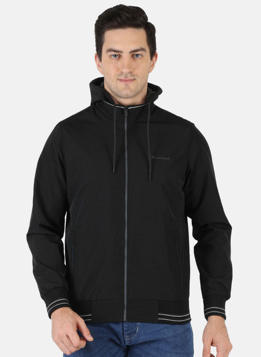 Men Black Solid Jacket