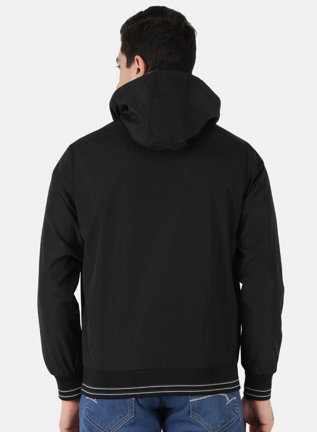 Men Black Solid Jacket