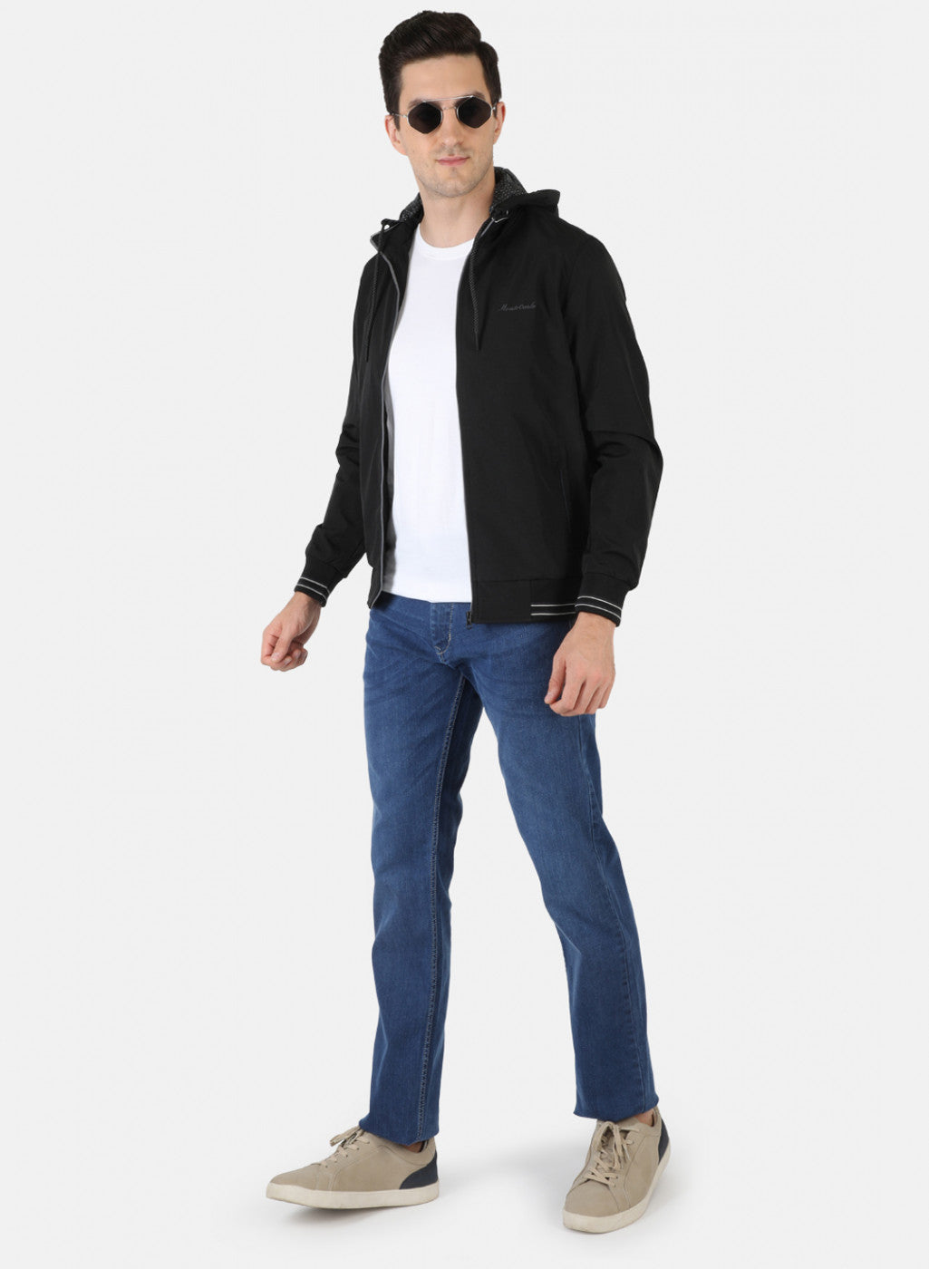 Men Black Solid Jacket
