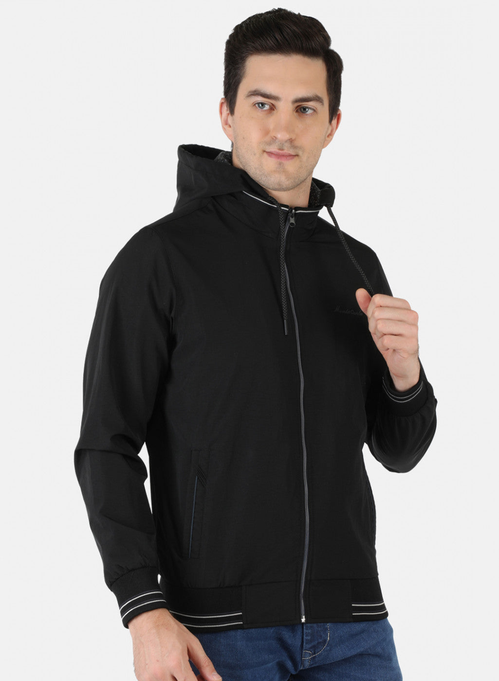 Men Black Solid Jacket