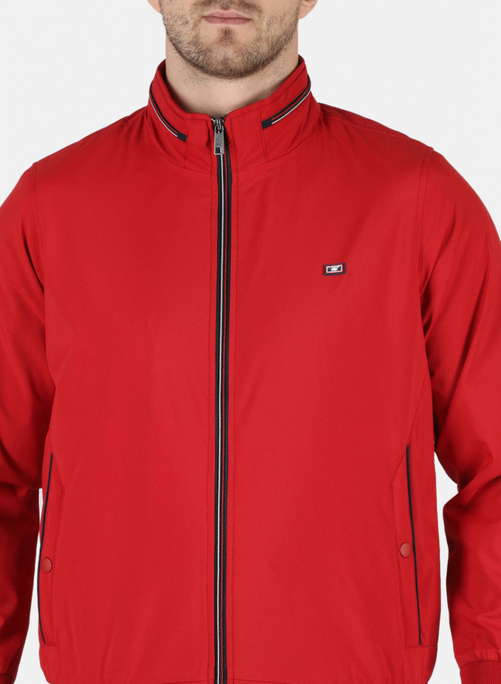Men Red Solid Jacket