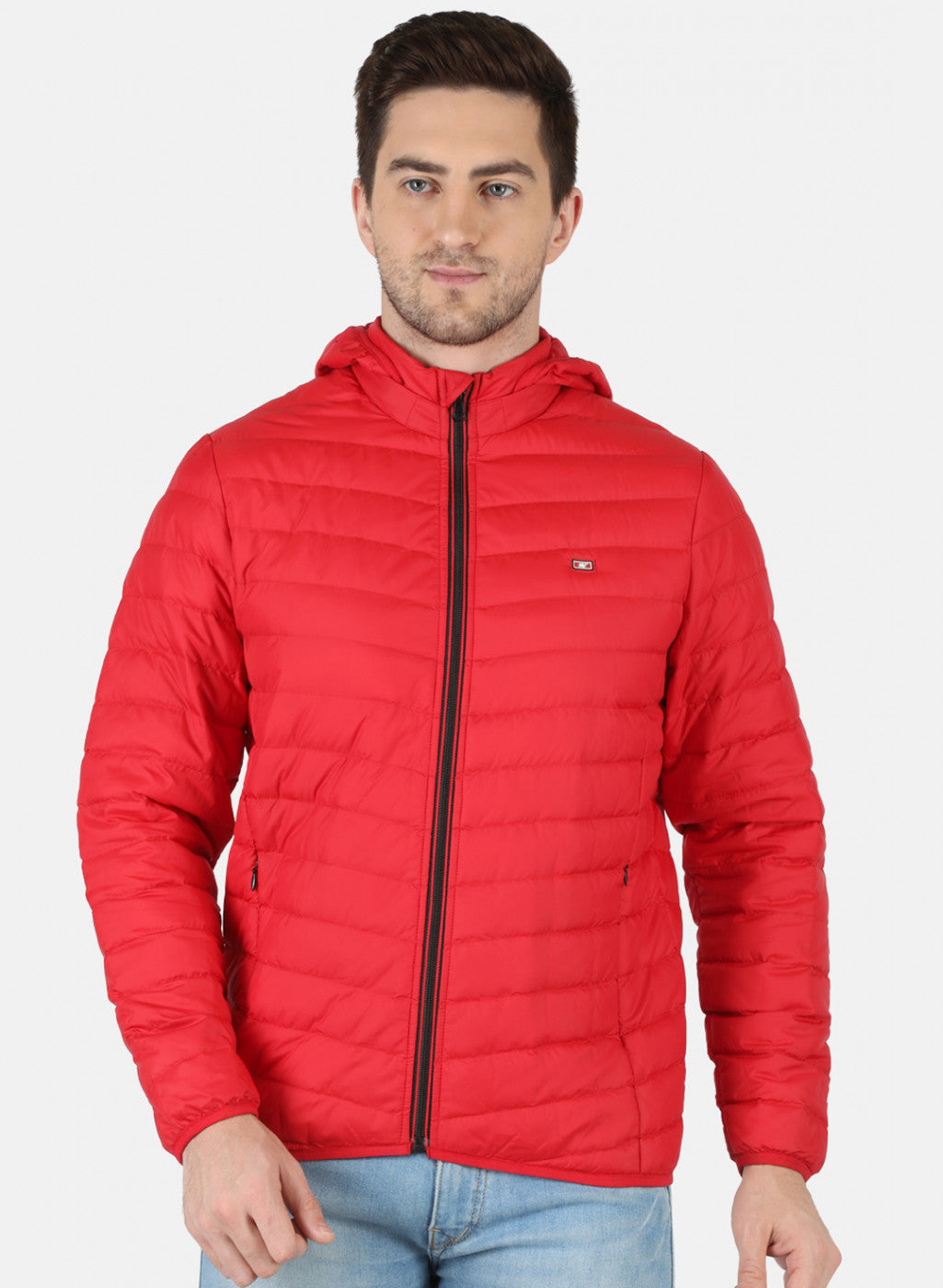 Men Red Solid Jacket