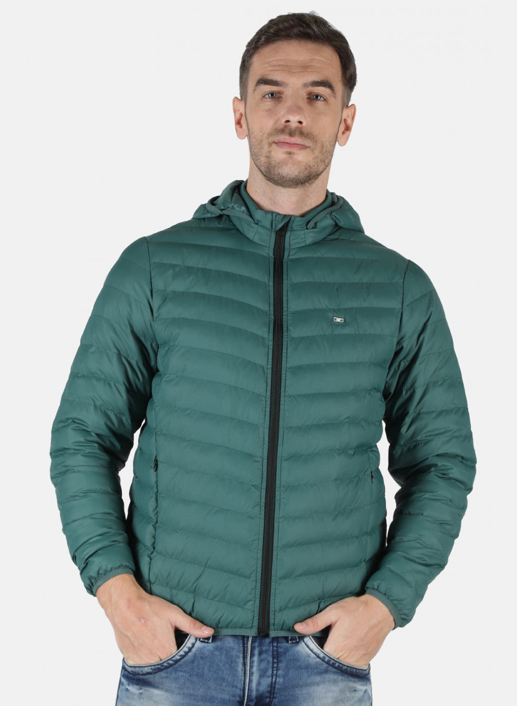 Men Green Solid Jacket