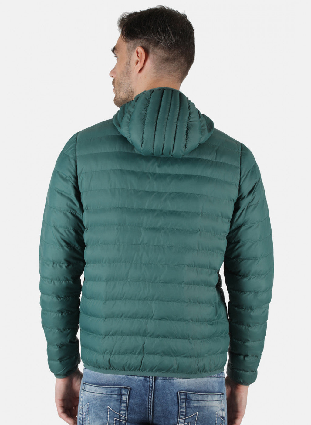 Men Green Solid Jacket