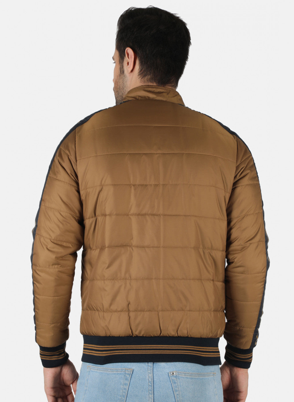 Men Brown Solid Jacket