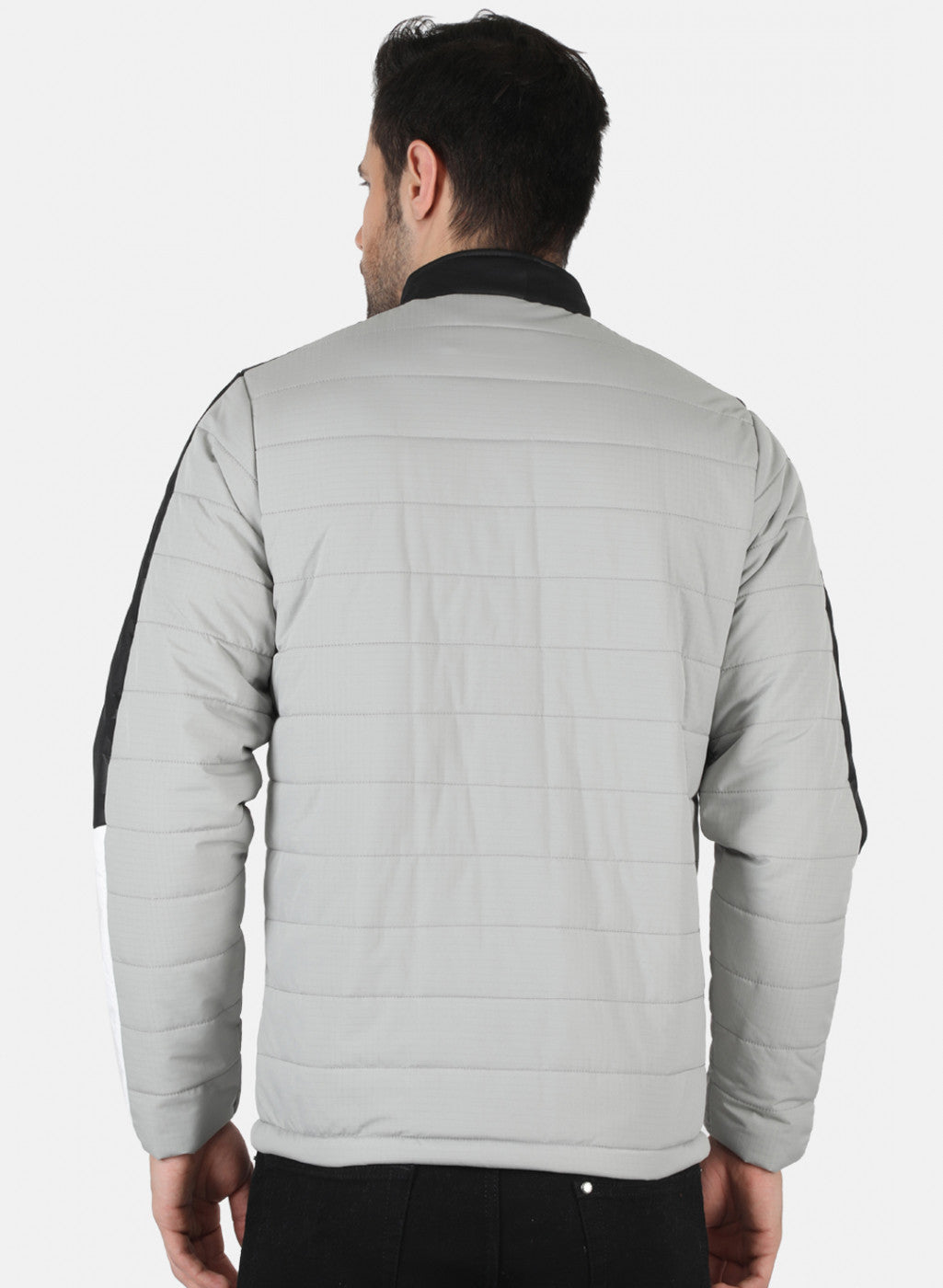 Men Grey Printed Jacket