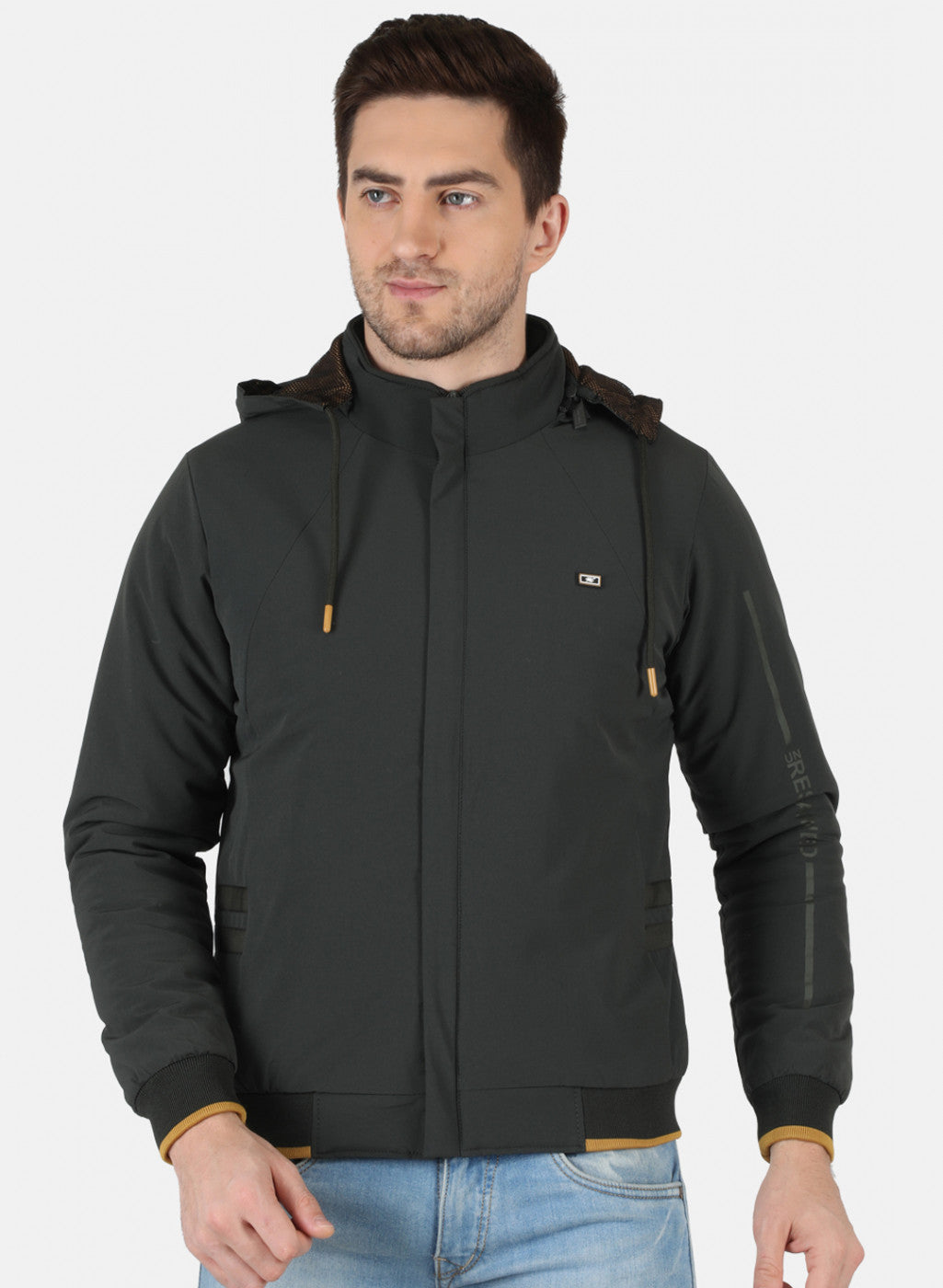 Men Black Solid Jacket