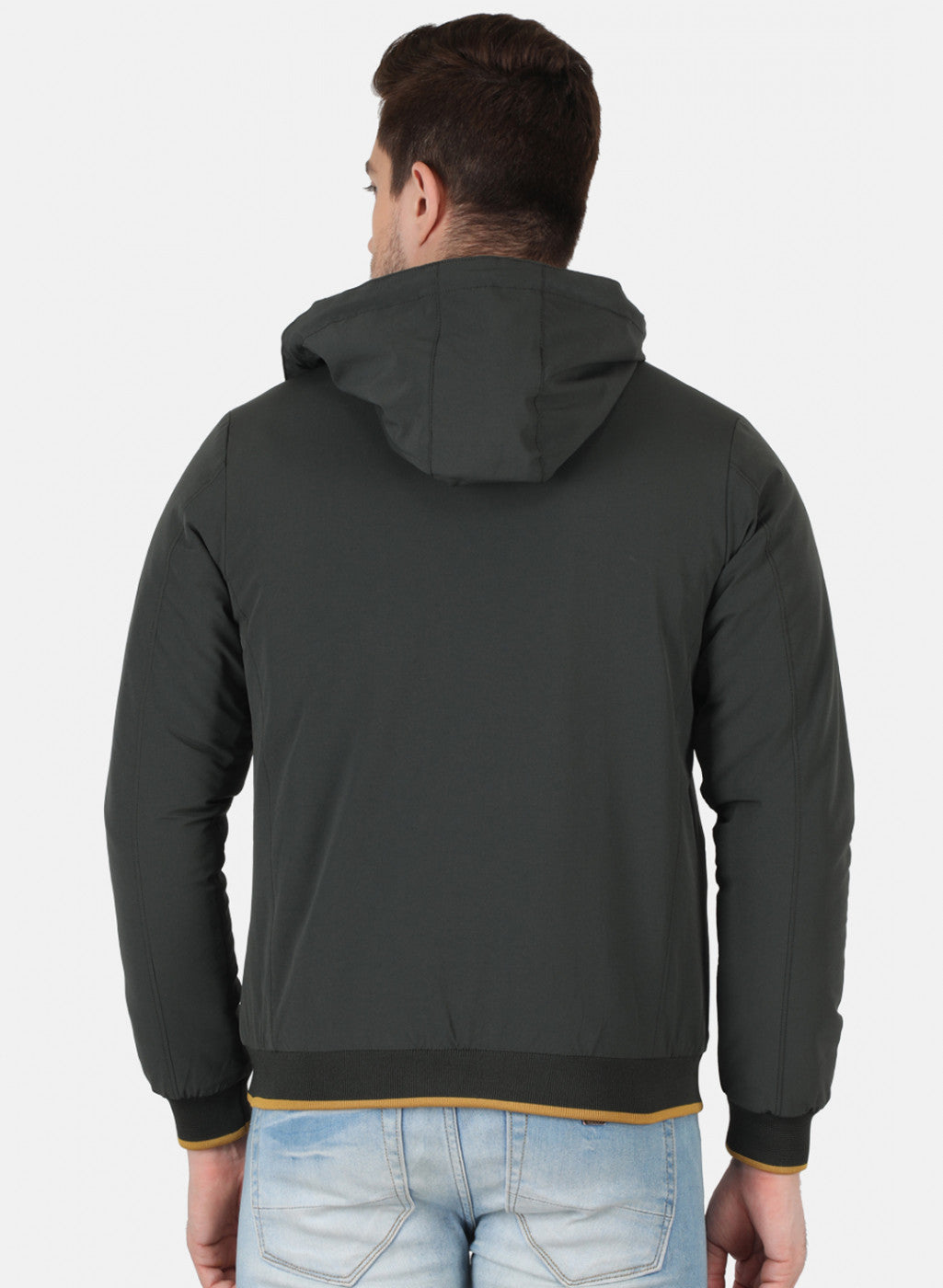 Men Black Solid Jacket