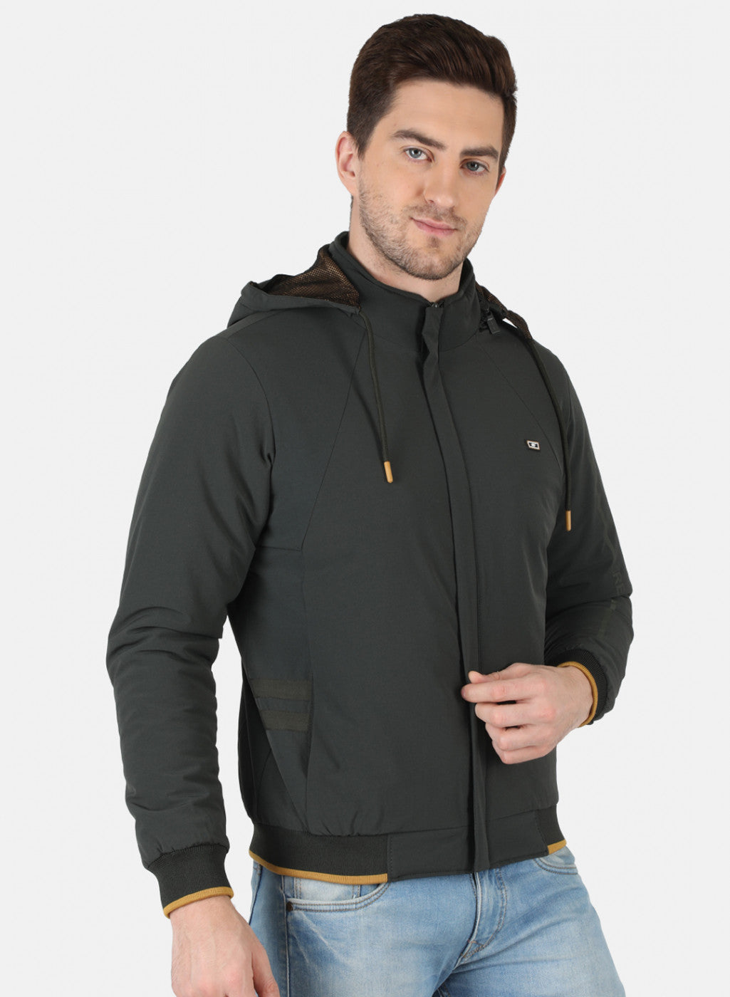 Men Black Solid Jacket