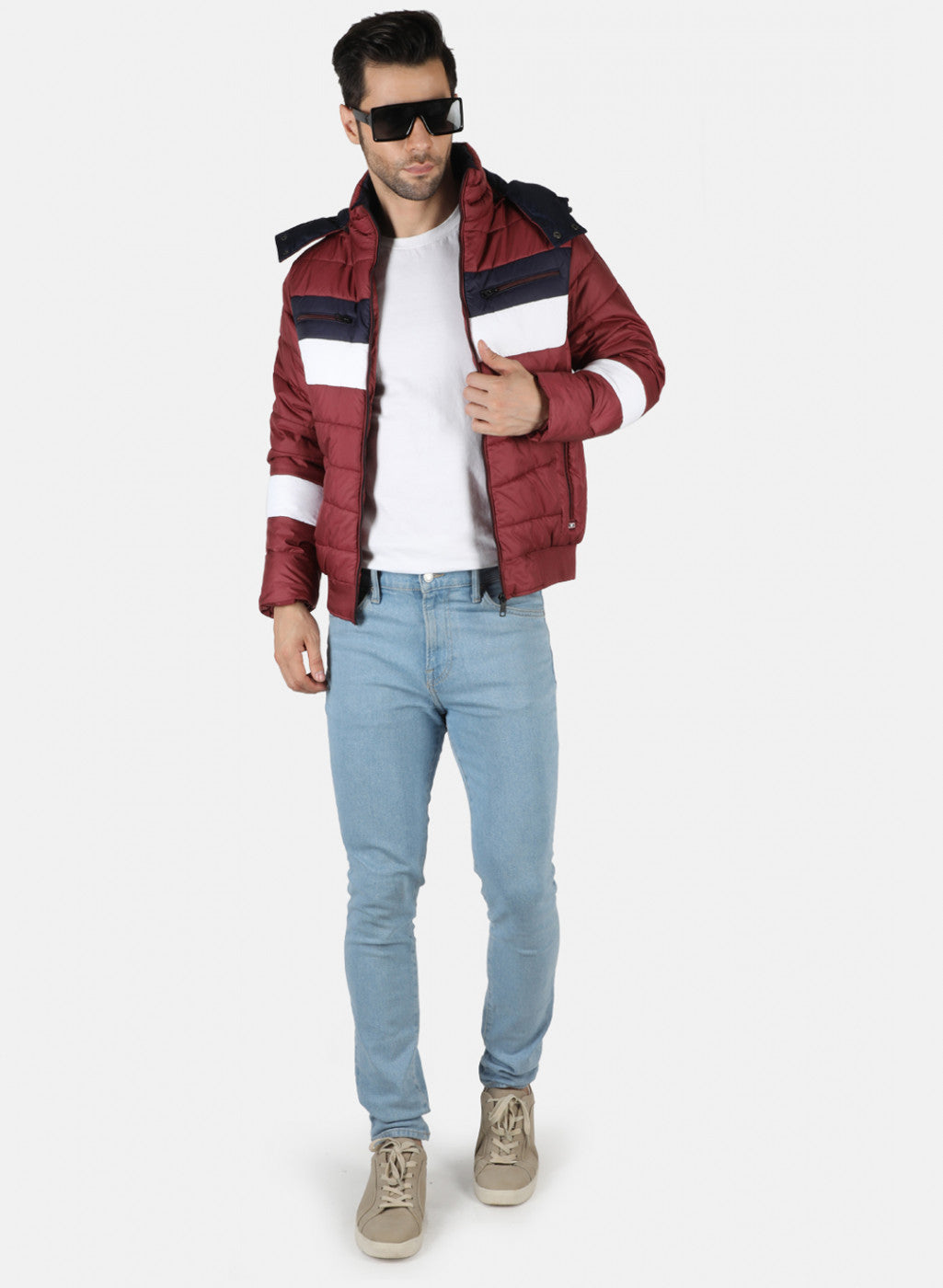 Men Red Printed Jacket