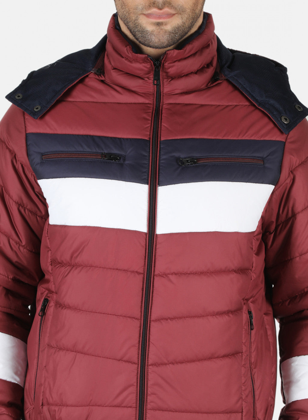 Men Red Printed Jacket