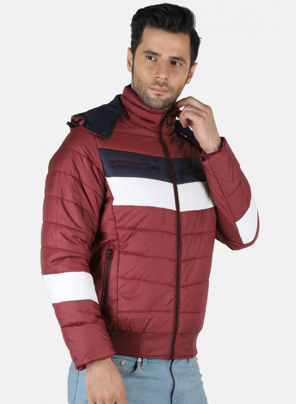 Men Red Printed Jacket