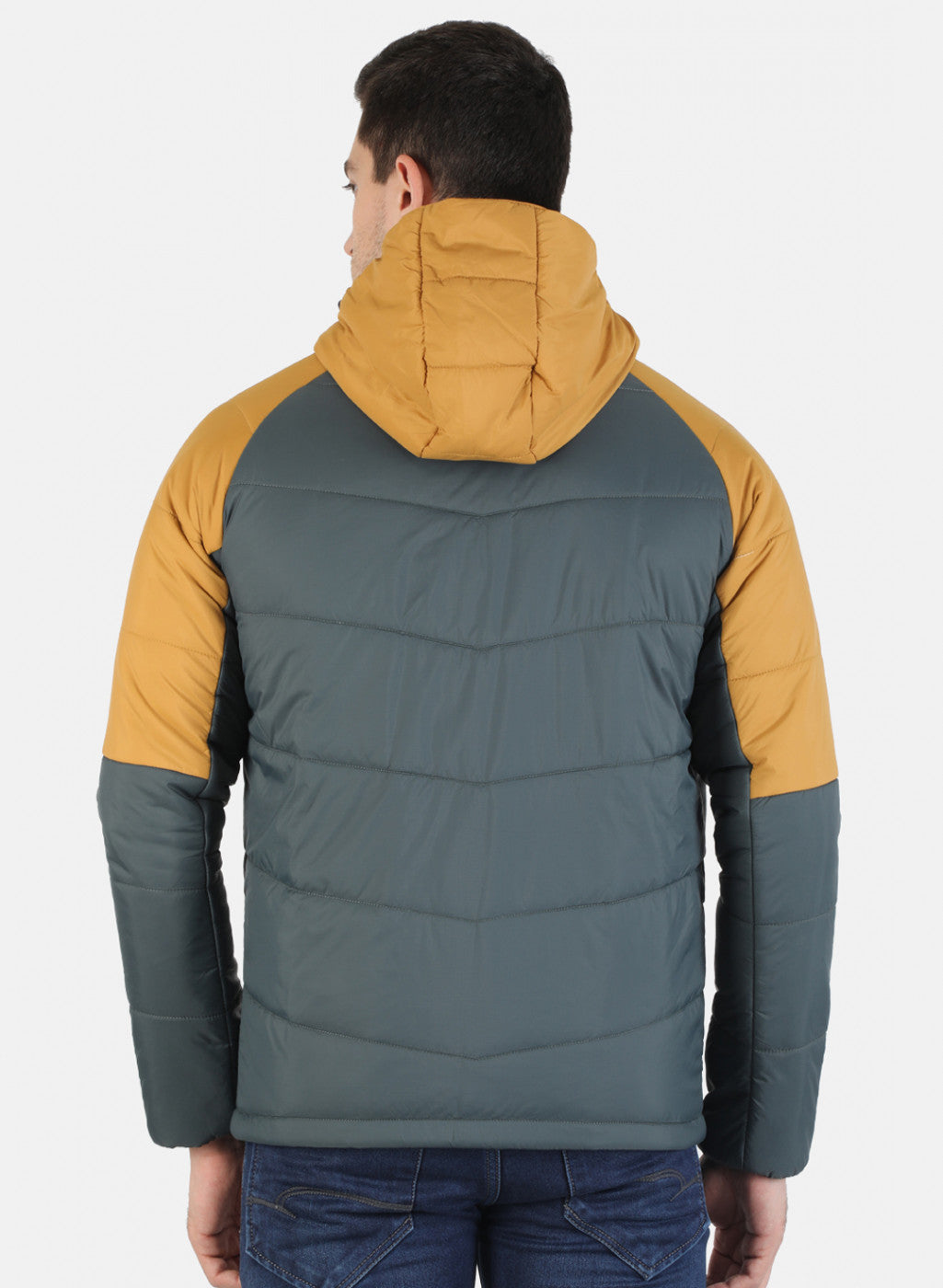 Men Mustard Printed Jacket