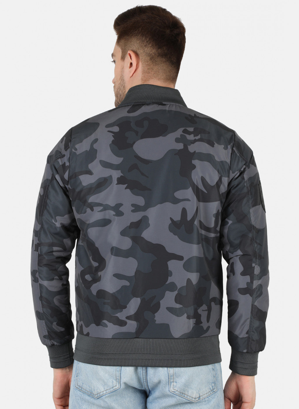 Men Black Printed Jacket