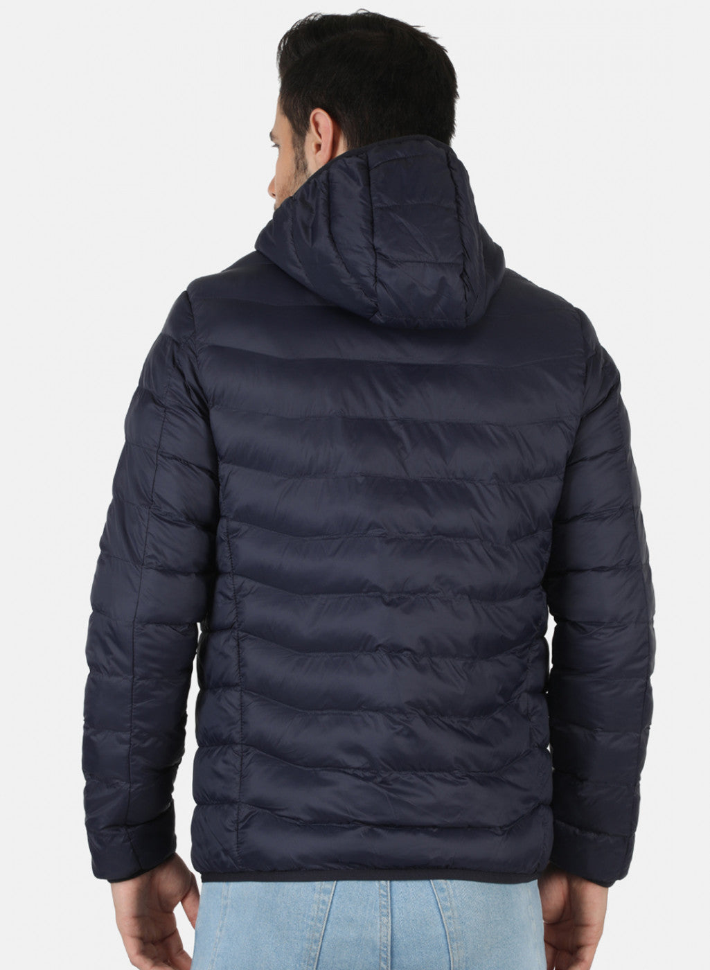 Men Blue Solid Heating Jacket