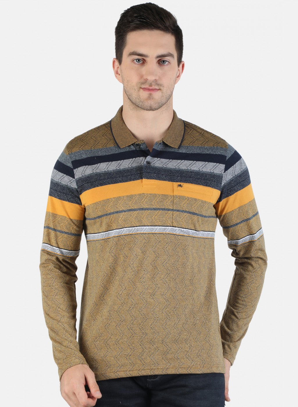 Men Gold Stripe T-Shirt